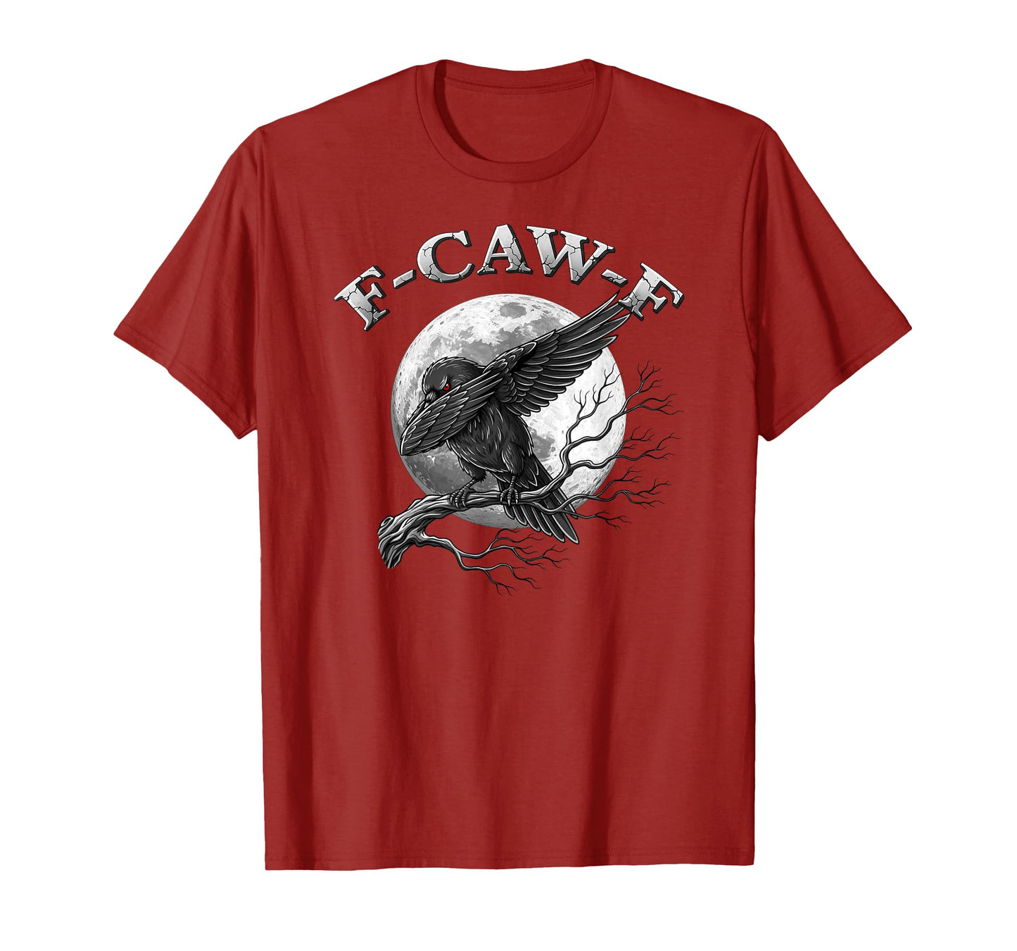 Dabbing Black Crow, F-Caw-F Funny Black Bird Gothic Adult T-Shirt