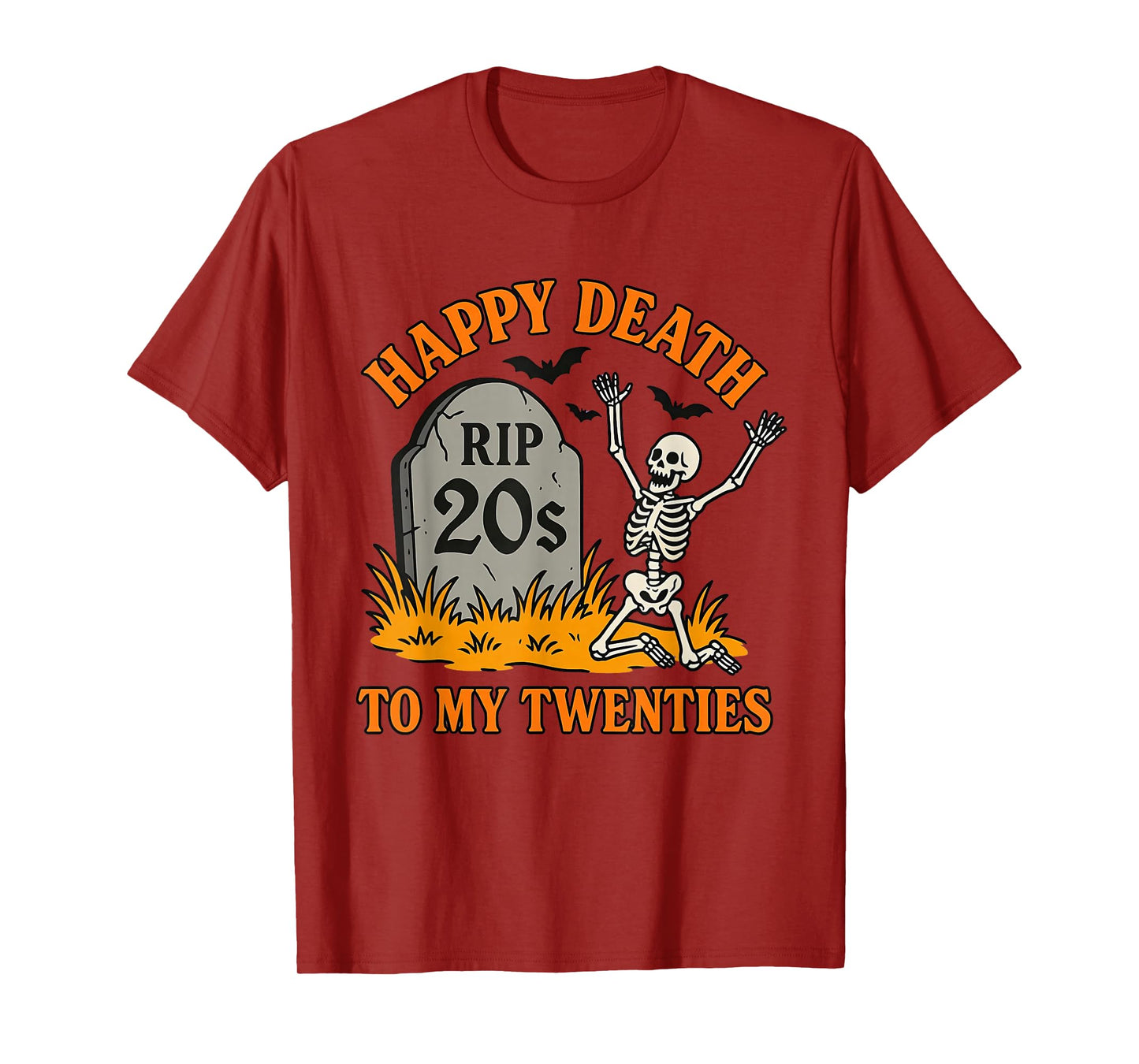 Death to My 20's RIP Twenties Gothic Skeleton 30th Birthday T-Shirt