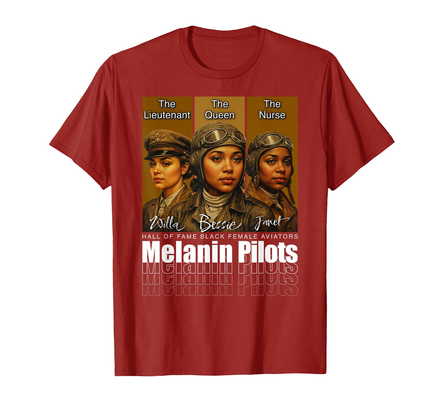 Bessie Coleman Inspired Pilot History T-Shirt