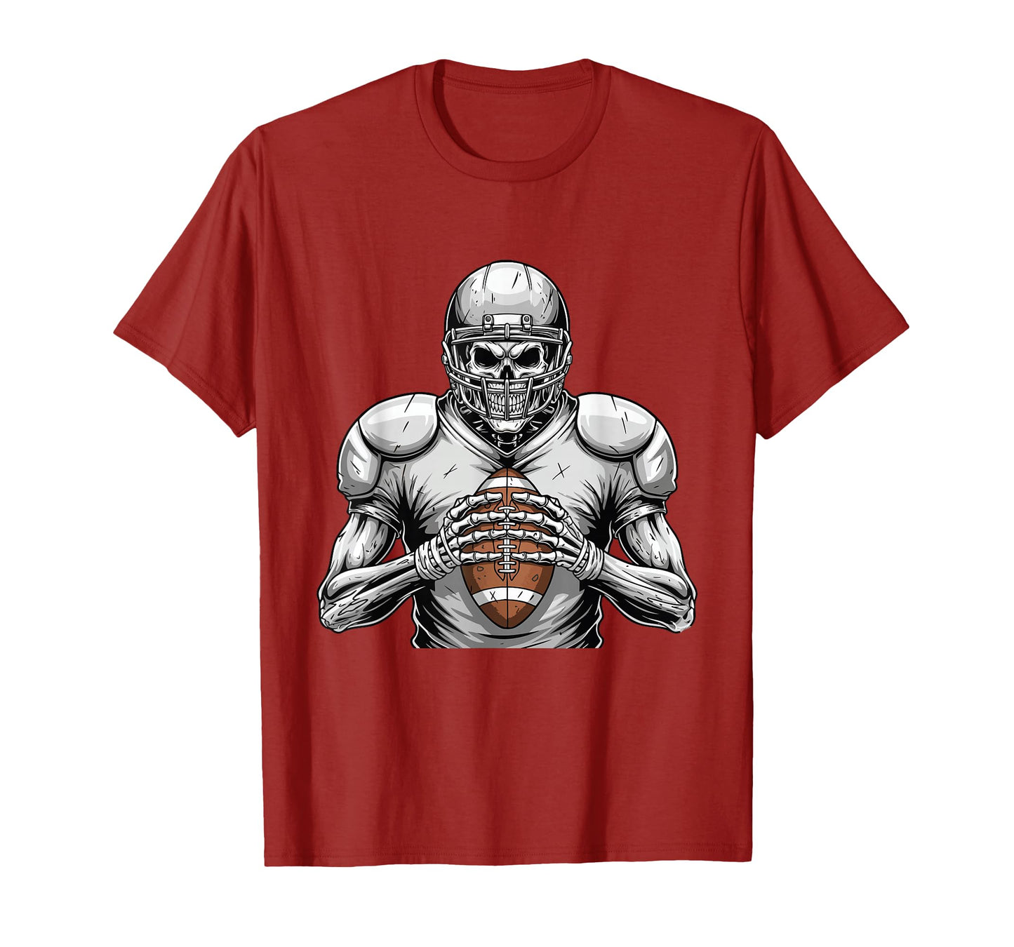 Skeleton Football Player - Spooky Halloween Footballer T-Shirt
