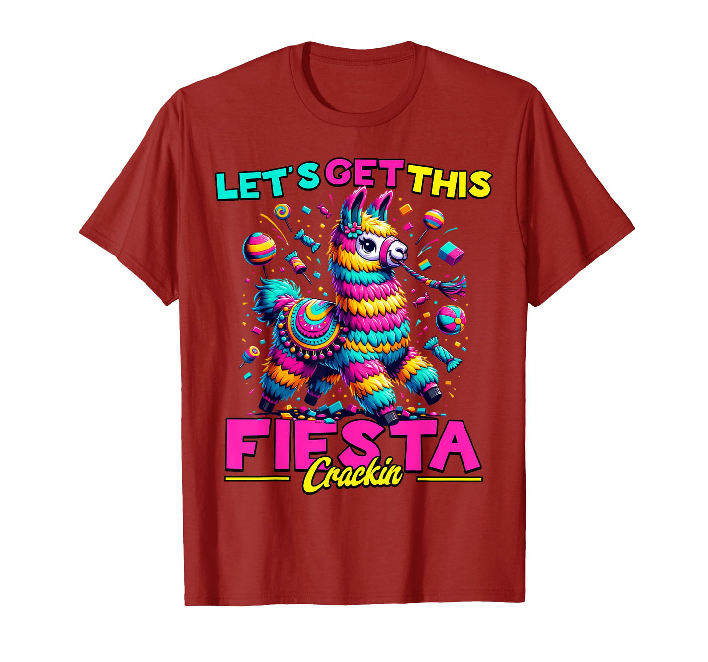 Llama Piñata Fiesta Crackin' Funny Cinco de Mayo Party Fest T-Shirt