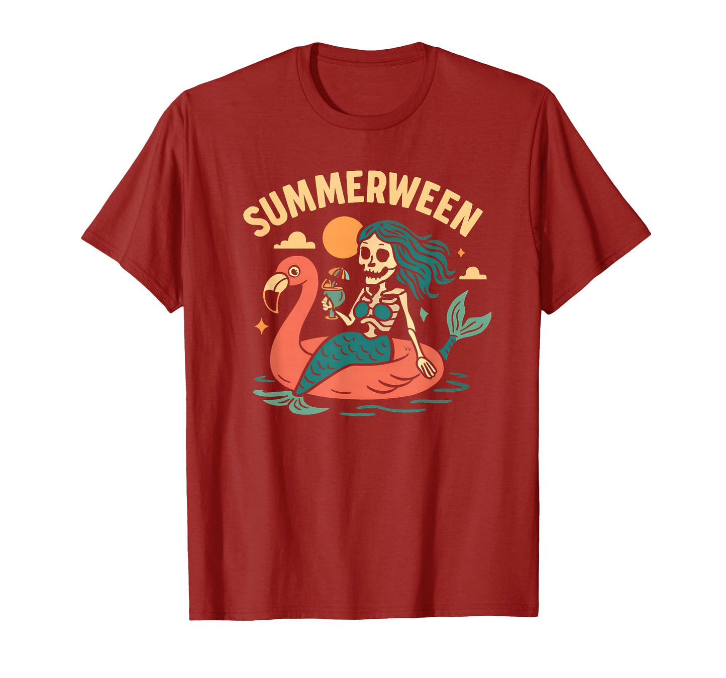 Summerween Summer Halloween Mermaid Summerween T-Shirt