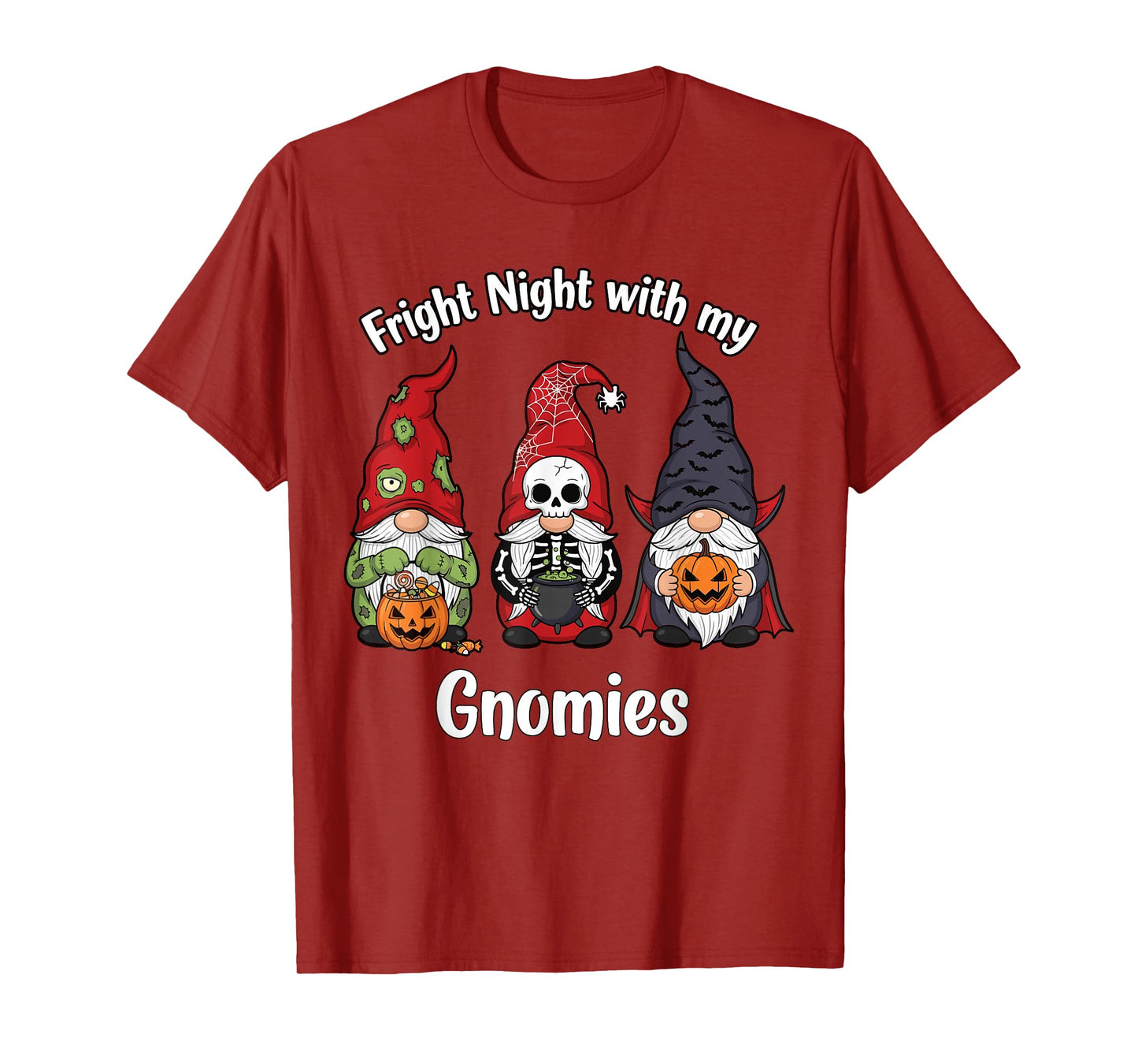 Fright Night with My Gnomies Funny Halloween Gnomes T-Shirt
