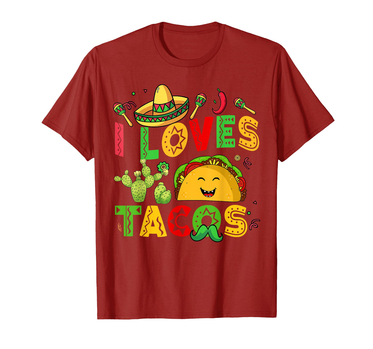 Cinco De Mayo I Loves Tacos Tuesday Funny Kids Boy Men Women T-Shirt