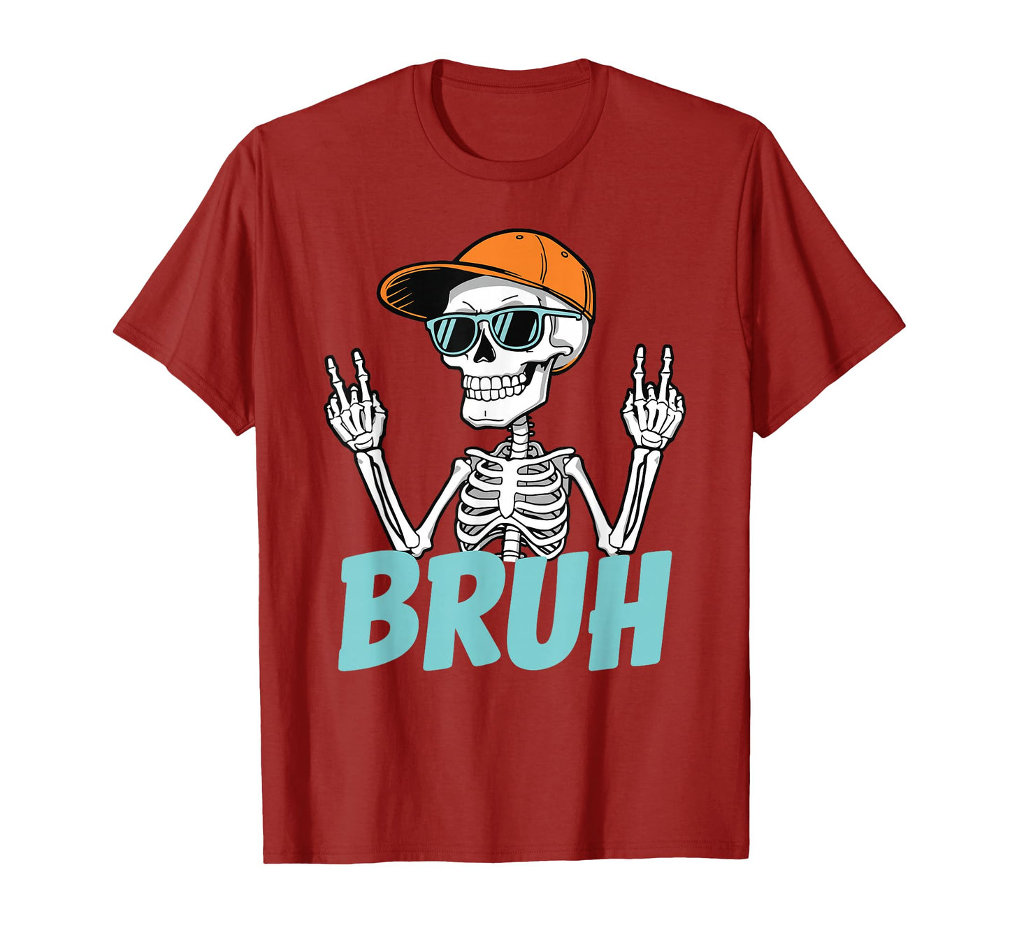 Bruh Dabbing Skeleton Halloween Pumpkin Halloween Costume T-Shirt