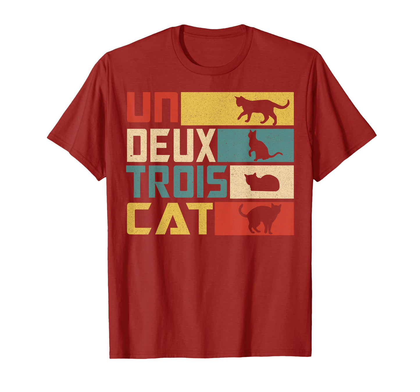 Un Deux Trois Cat - Funny French Pun, Funny Cat T-Shirt
