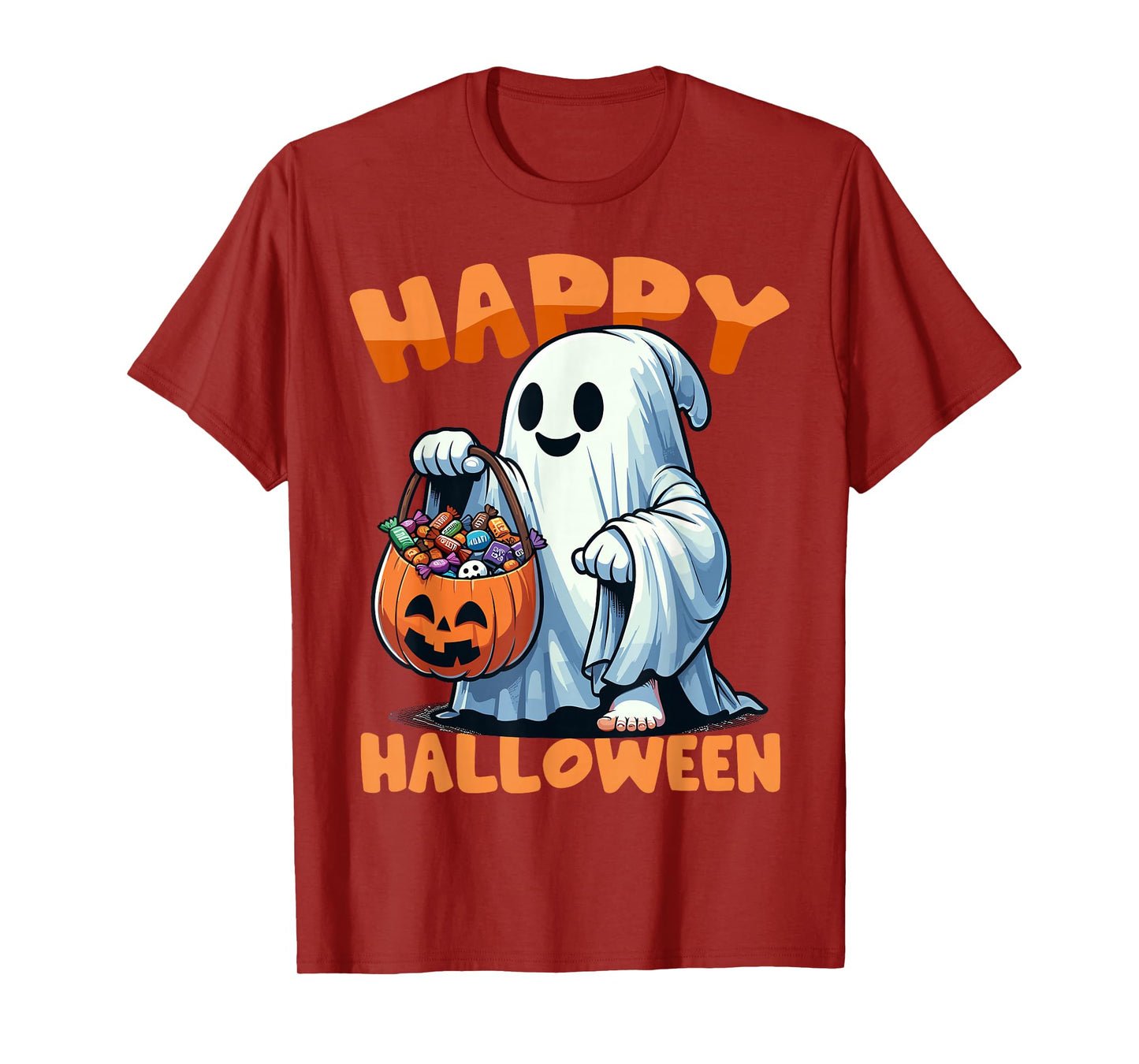 Funny Happy Halloween Boo Ghost Matching Family Couples 2025 T-Shirt