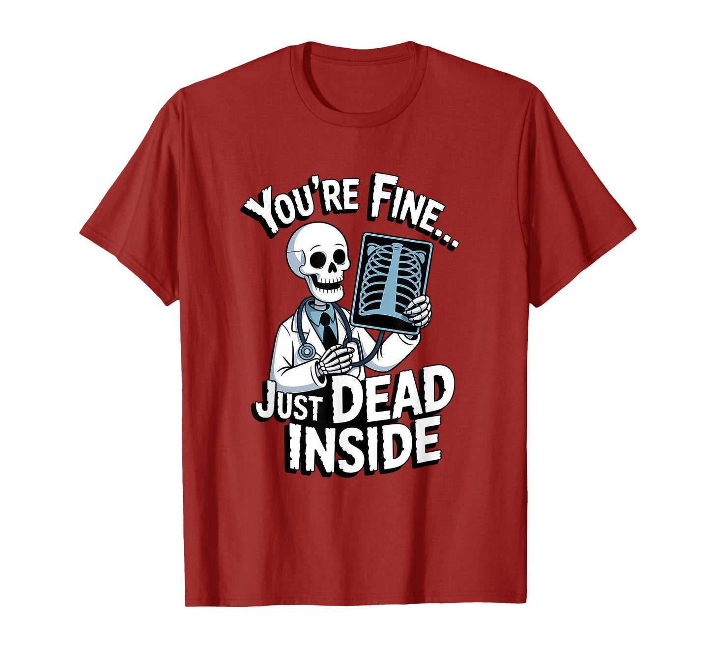 Skeleton Doctor Halloween Spooky Sarcastic Medical T-Shirt