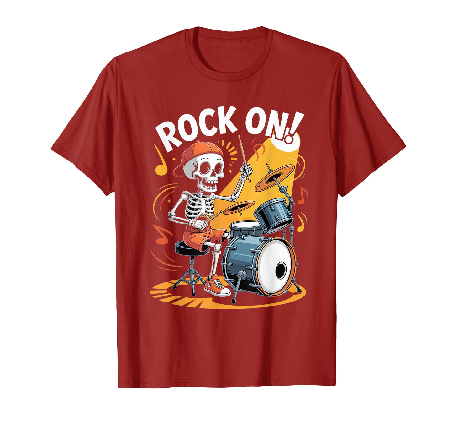 Rock On Skulls Halloween Music Festival Bones T-Shirt