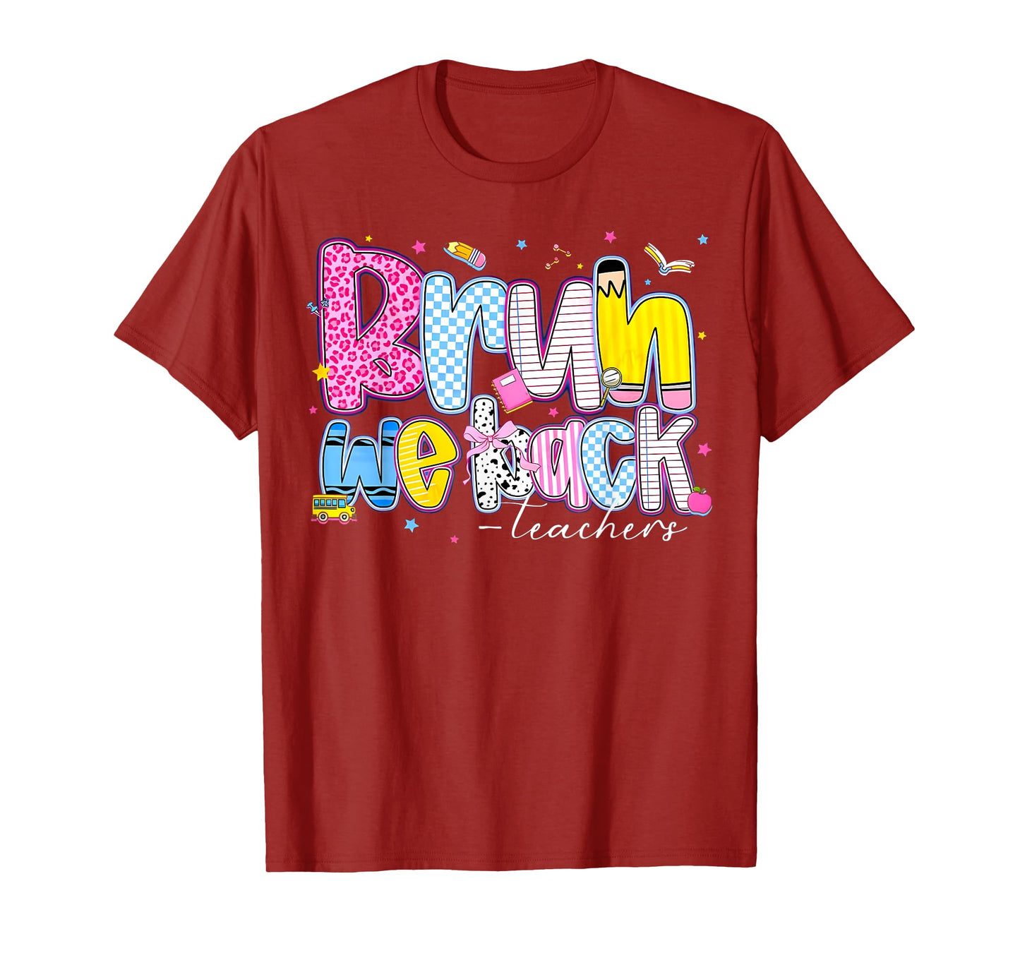 Bruh We Back Teachers Coquette Bow Back To School Teacher T-Shirt