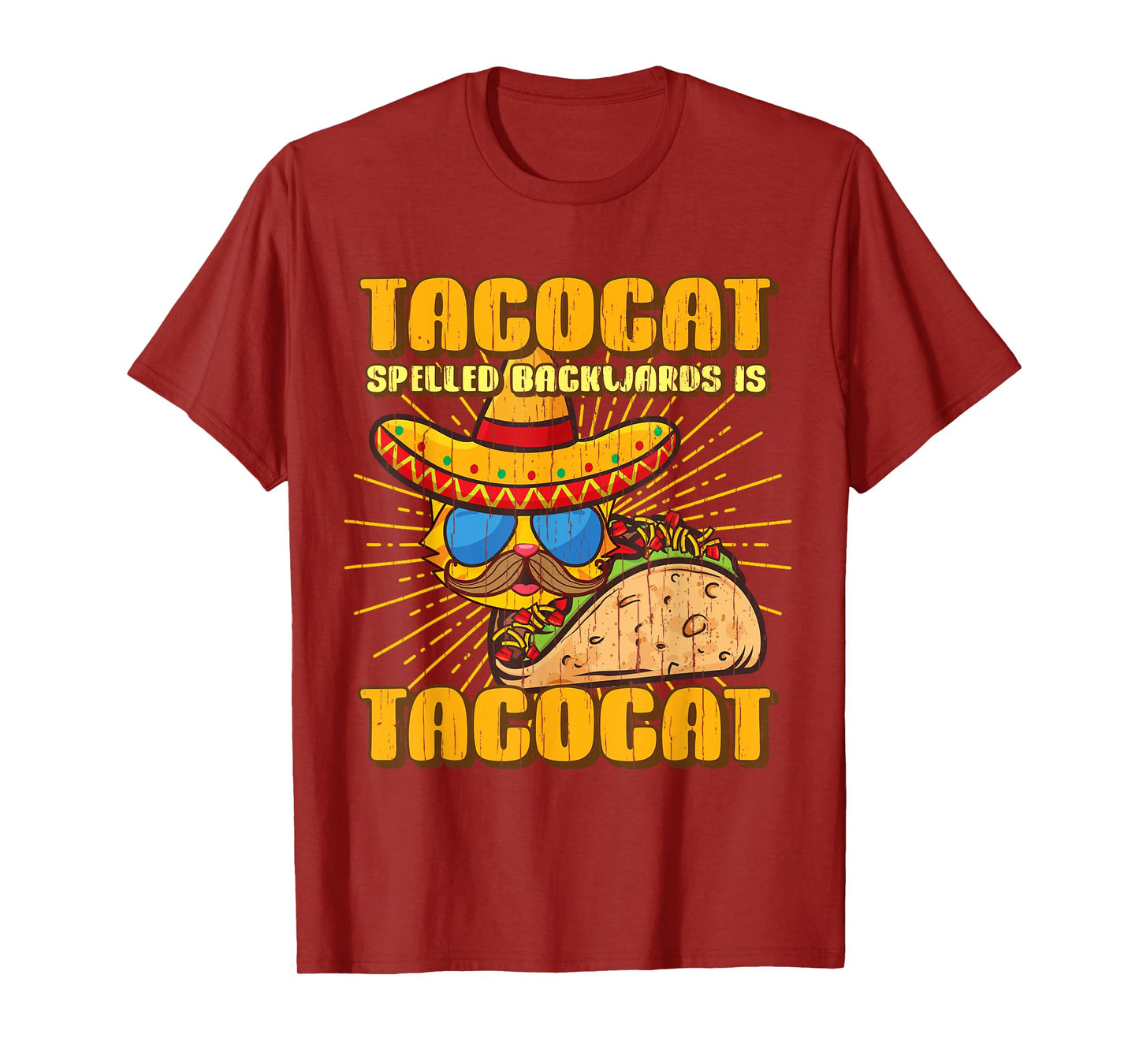 Tacocat Spelled Backwards Gift for Cats and Taco Lover T-Shirt