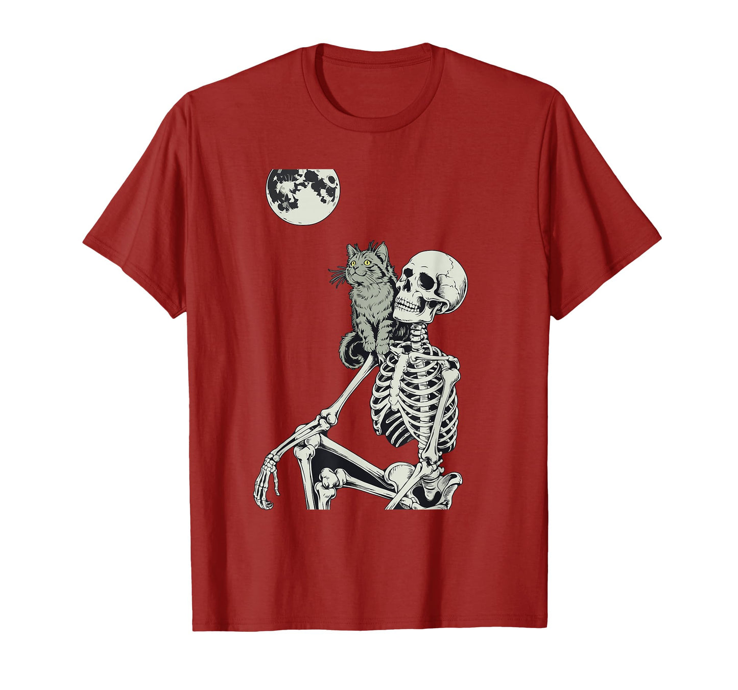 Cat Skeleton Halloween T-Shirt