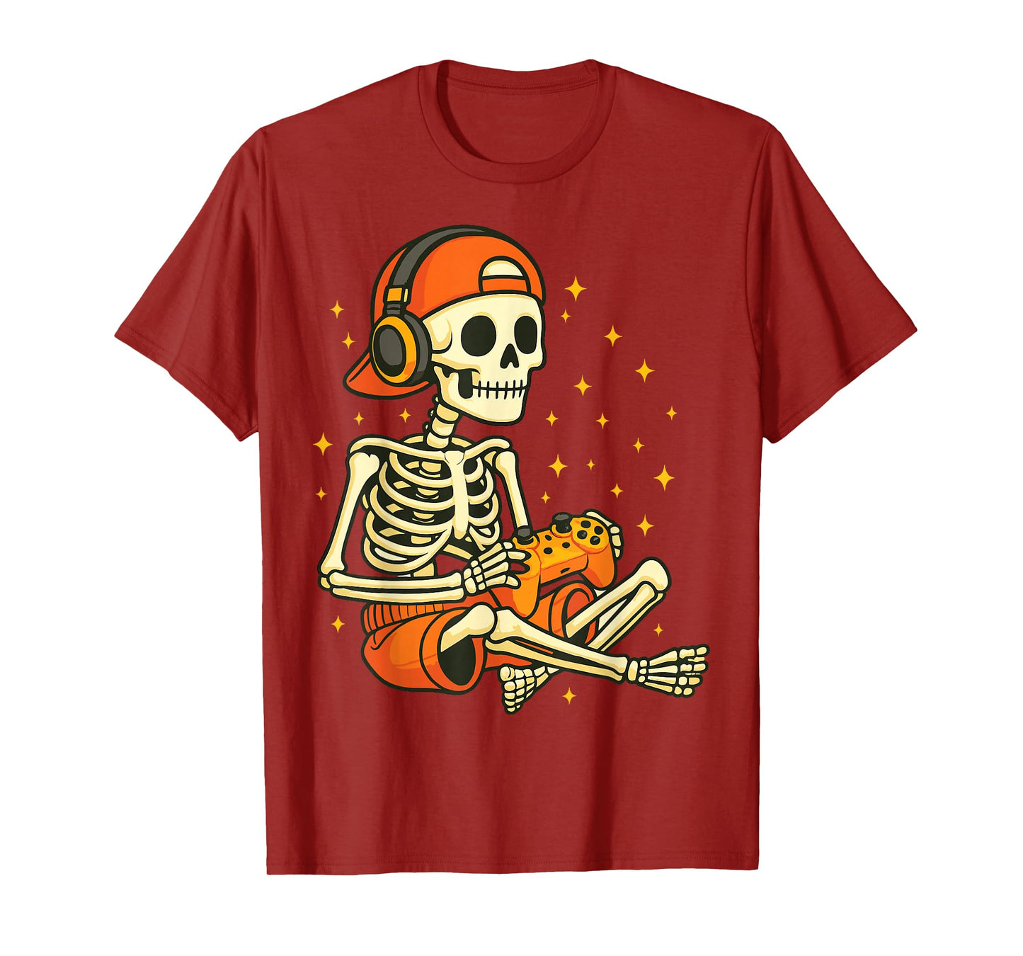 Skeleton Gamer Funny Halloween Gaming Costume Tee T-Shirt