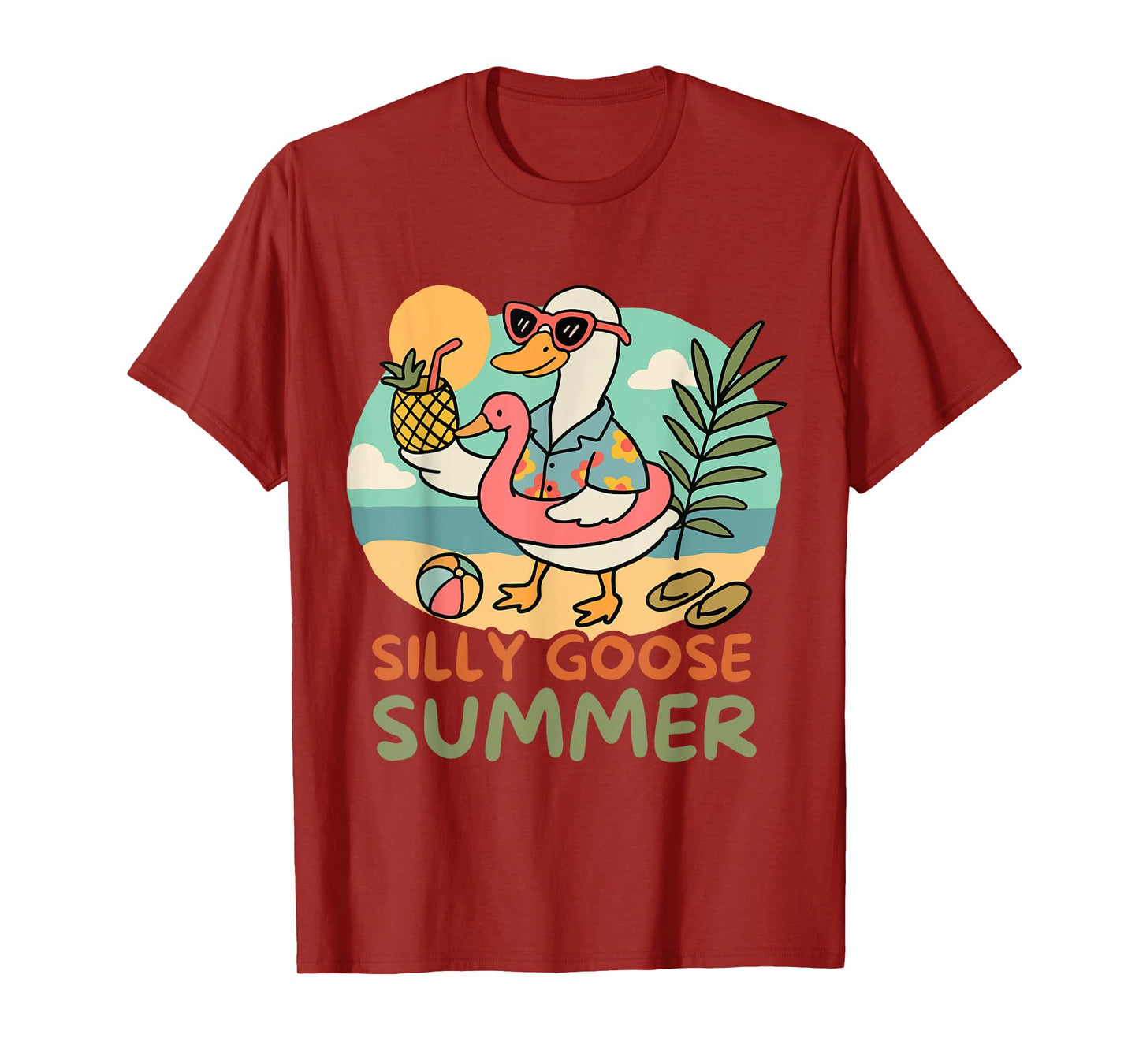 Silly Goose Summer Funny Summer Last Day School Teacher T-Shirt