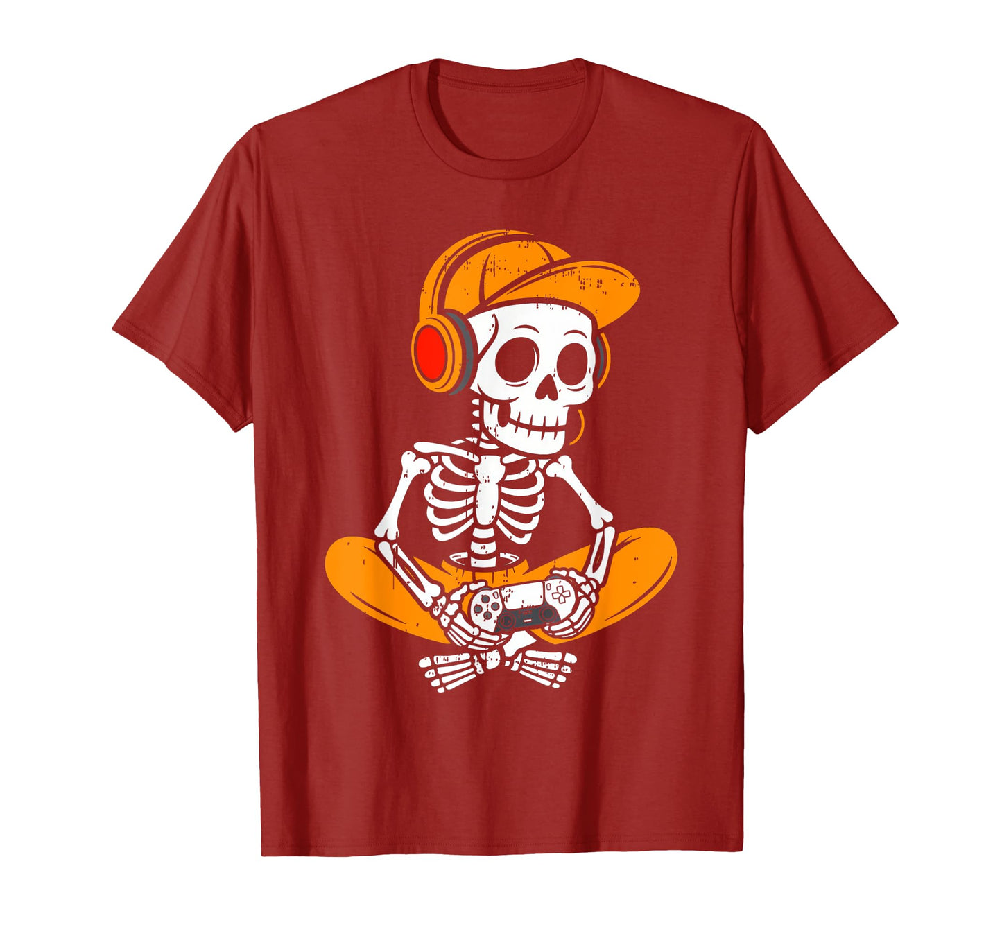 Skeleton Video Game Halloween Funny Gaming Gamer Boys Men T-Shirt