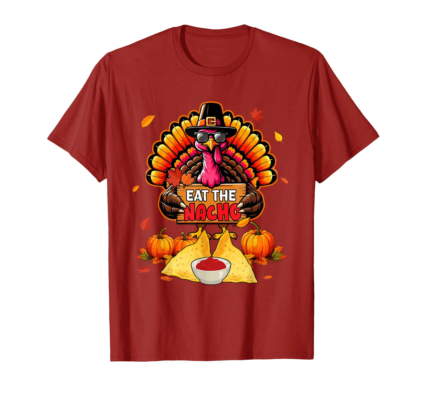 Eat Nacho Thanksgiving Autumn Funny Joke Saving Turkey T-Shirt