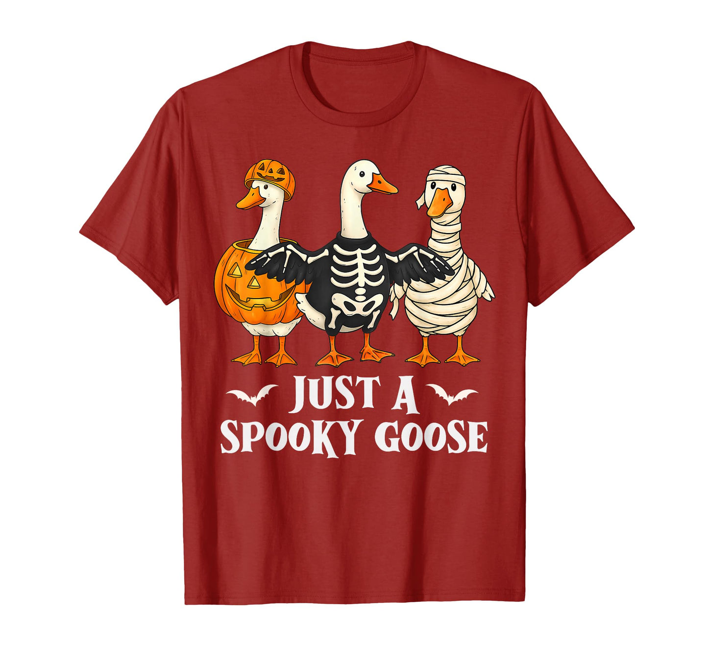Just A Spooky Goose Funny Halloween Costume Men Women T-Shirt