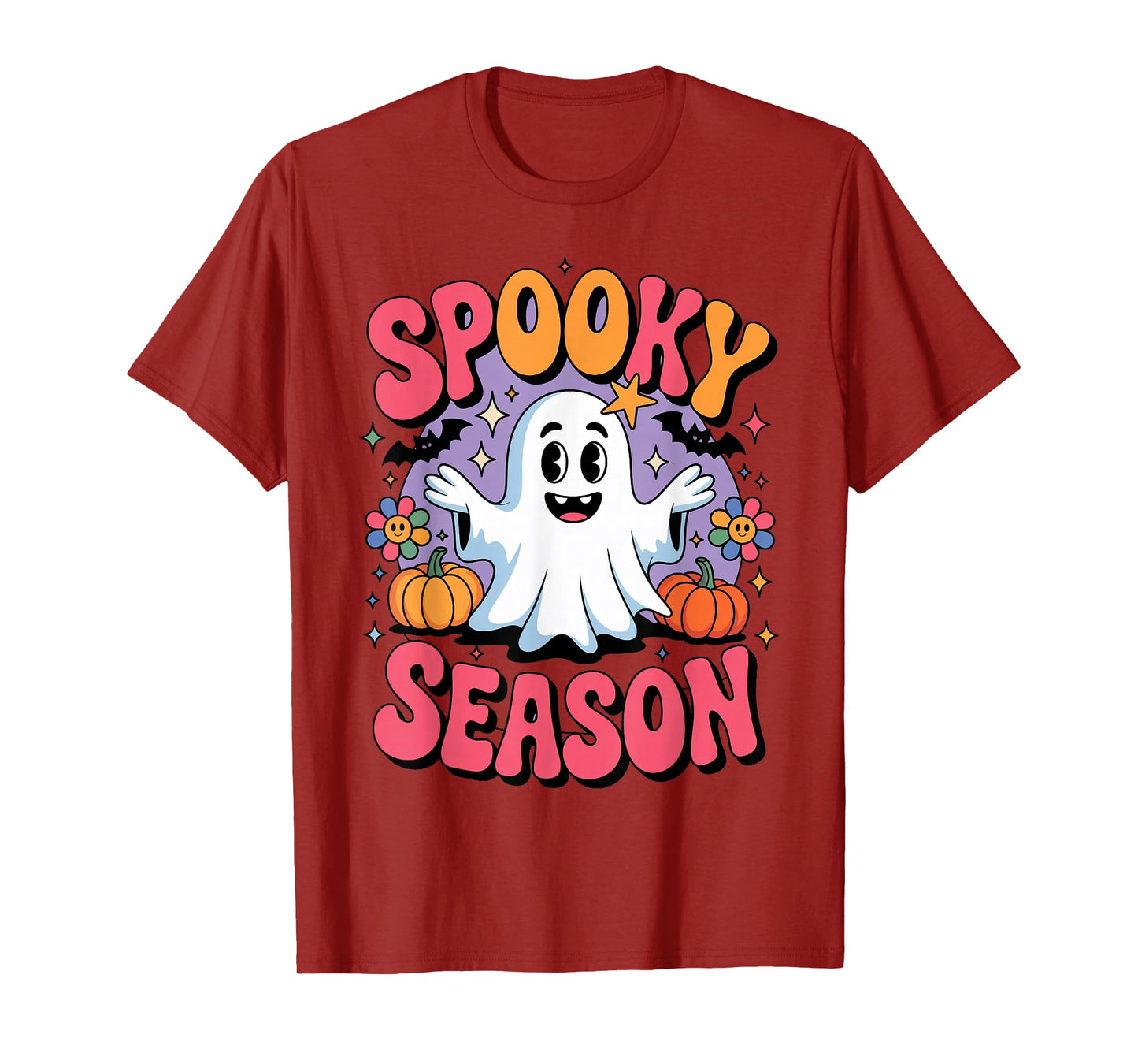 Family Matching Groovy Ghost Spooky Season Halloween Party T-Shirt