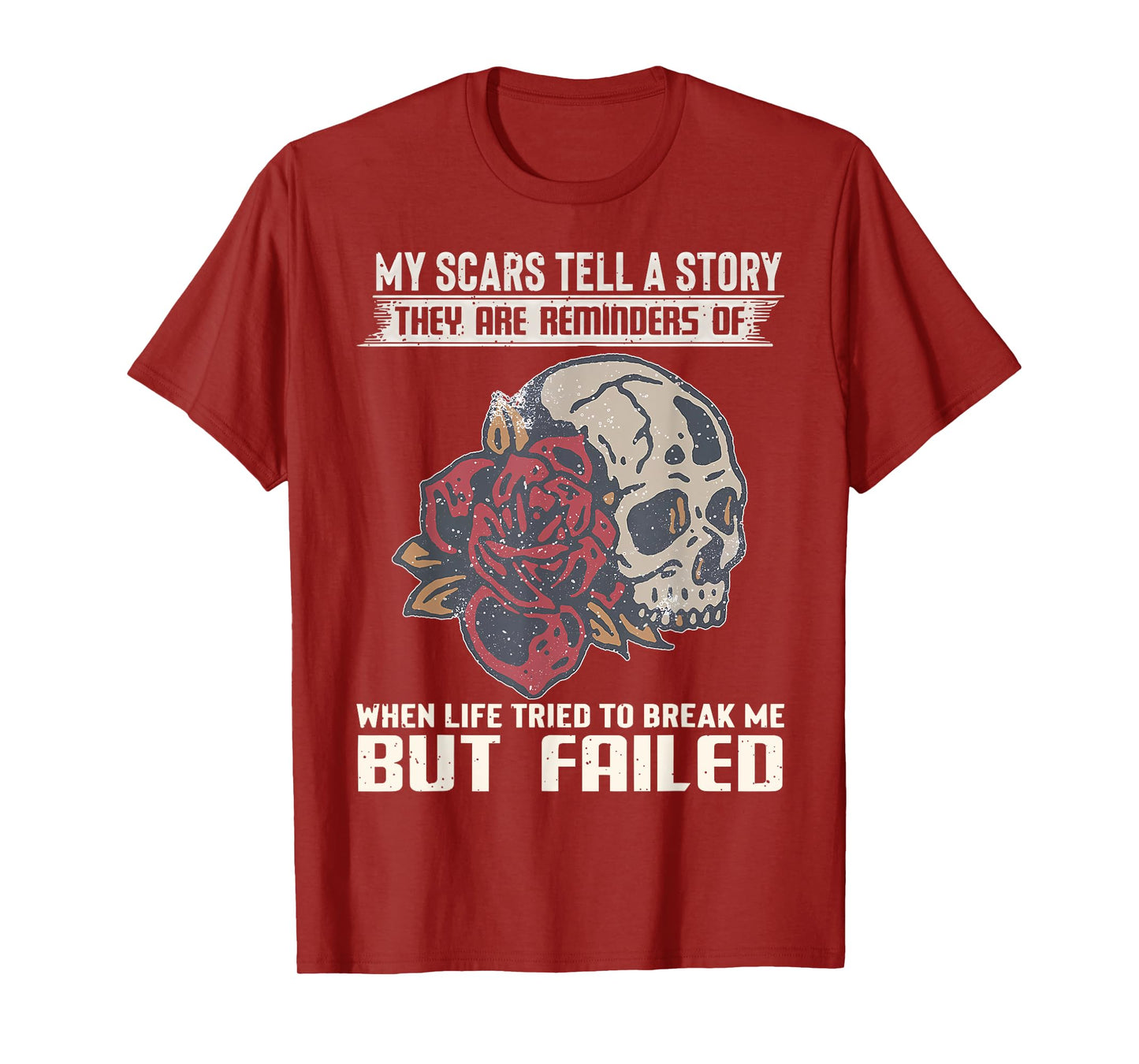 My Scars Tell A Story They are Reminders Funny Skull Vintage T-Shirt