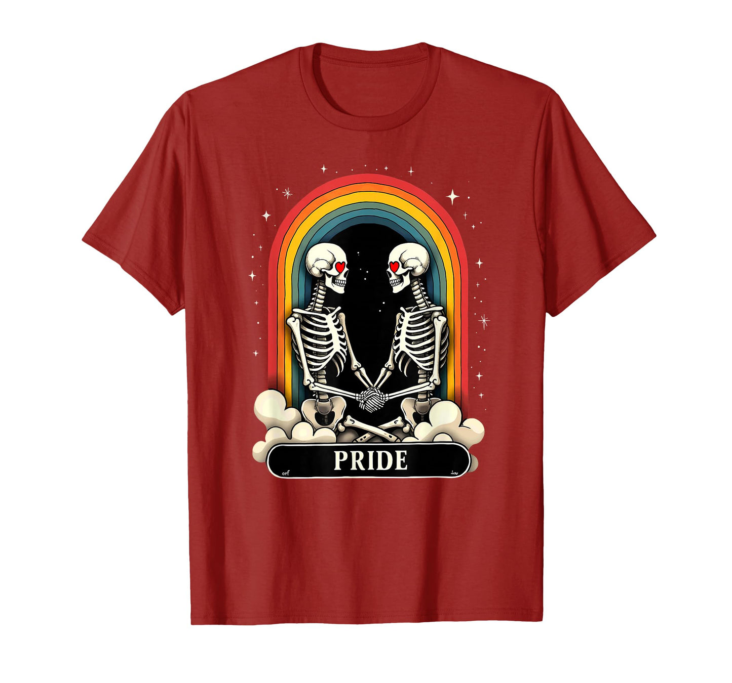 Tarot Card Pride LGBT Gay Lesbian Rainbow Skeleton Halloween T-Shirt