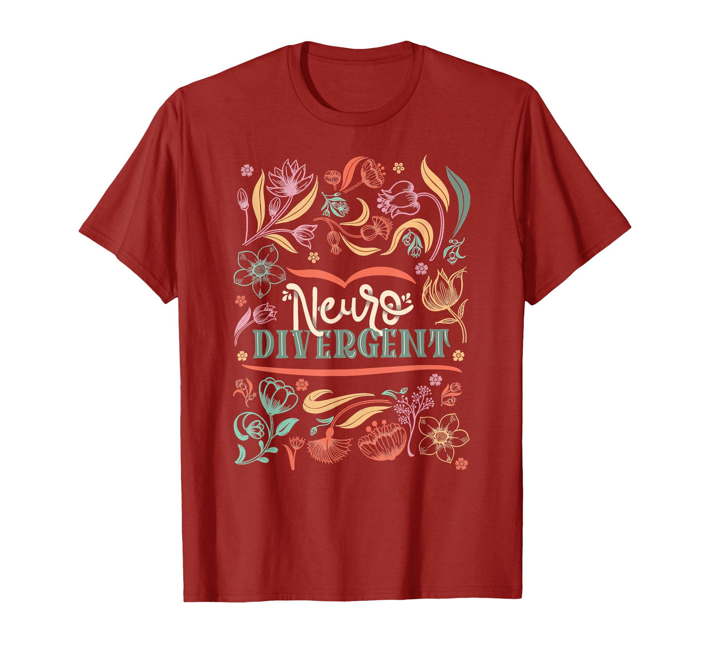 floral Neurodivergent Autism Awareness T-Shirt