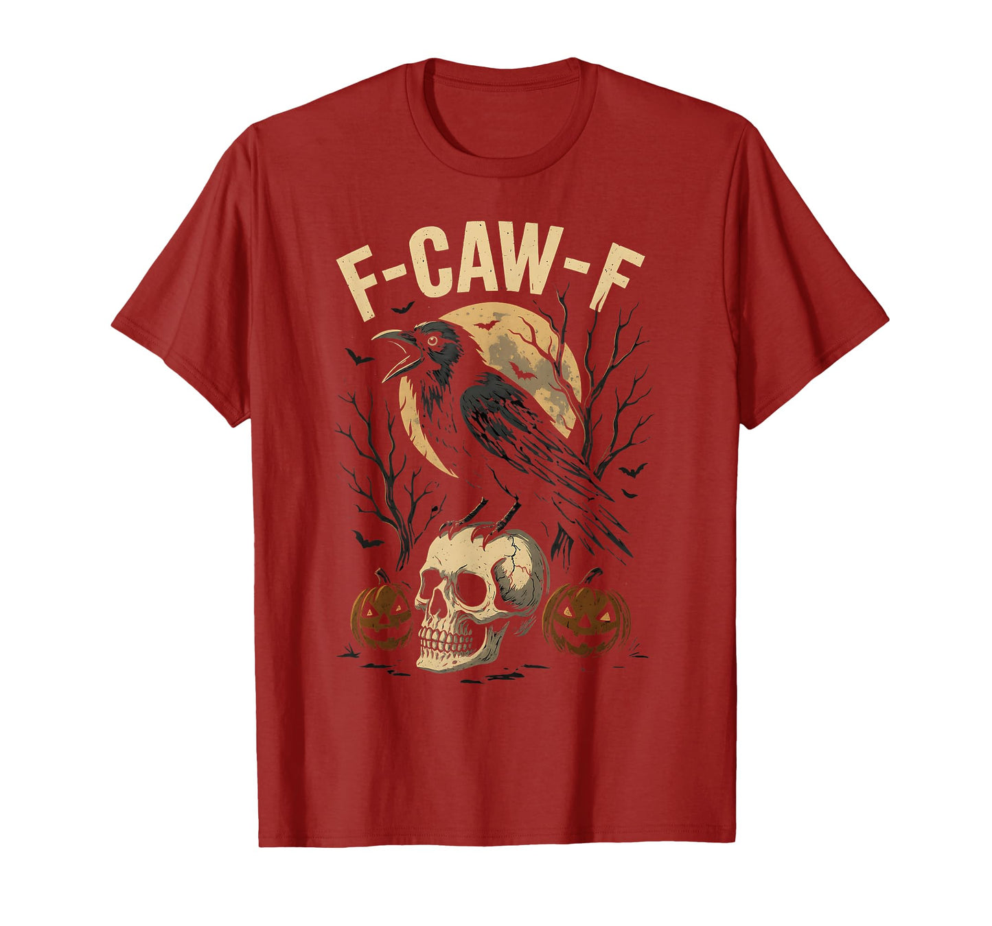 Halloween f caw f Black Bird f-caw-f Crow Women Men T-Shirt