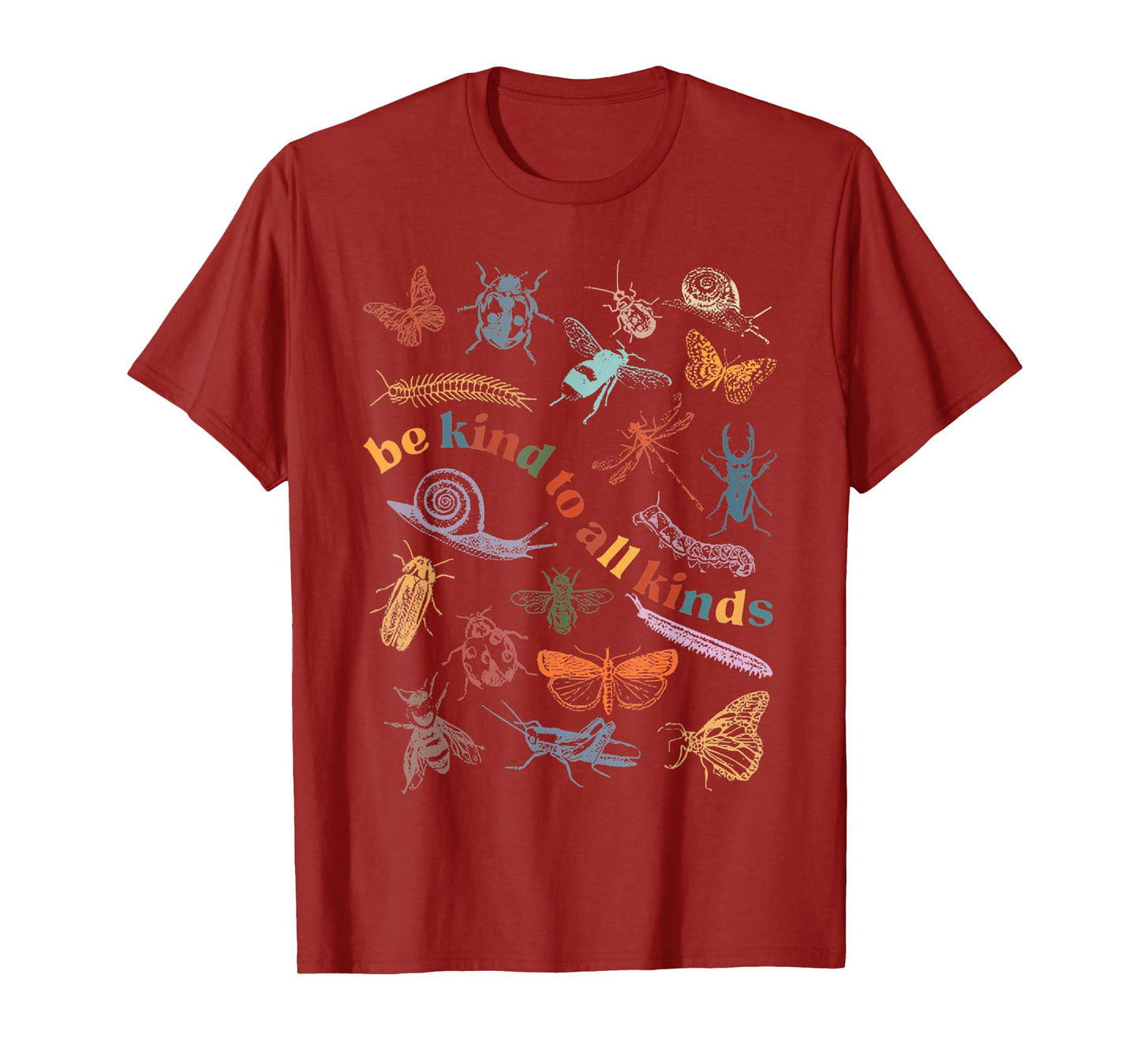 Be Kind To All Kinds Bugs Entomology Insect Collector T-Shirt
