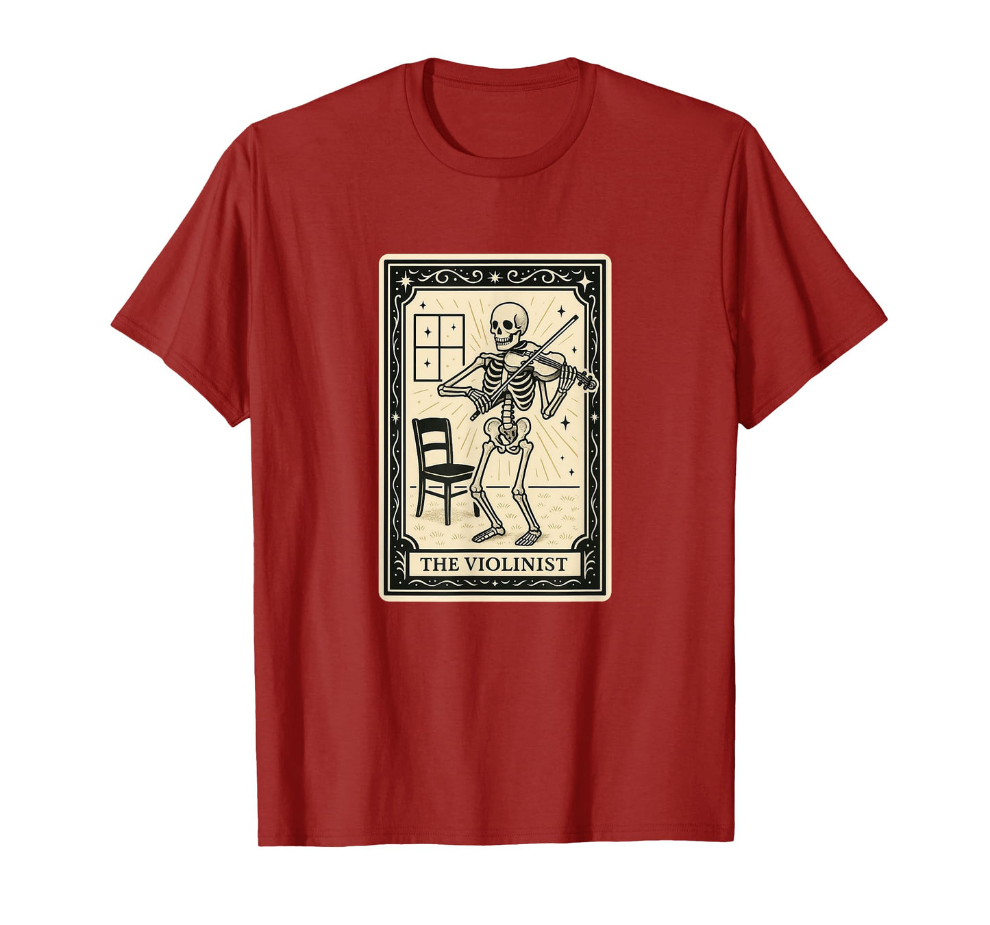 The Violinist Tarot Card - Halloween Spooky Gothic Violin T-Shirt