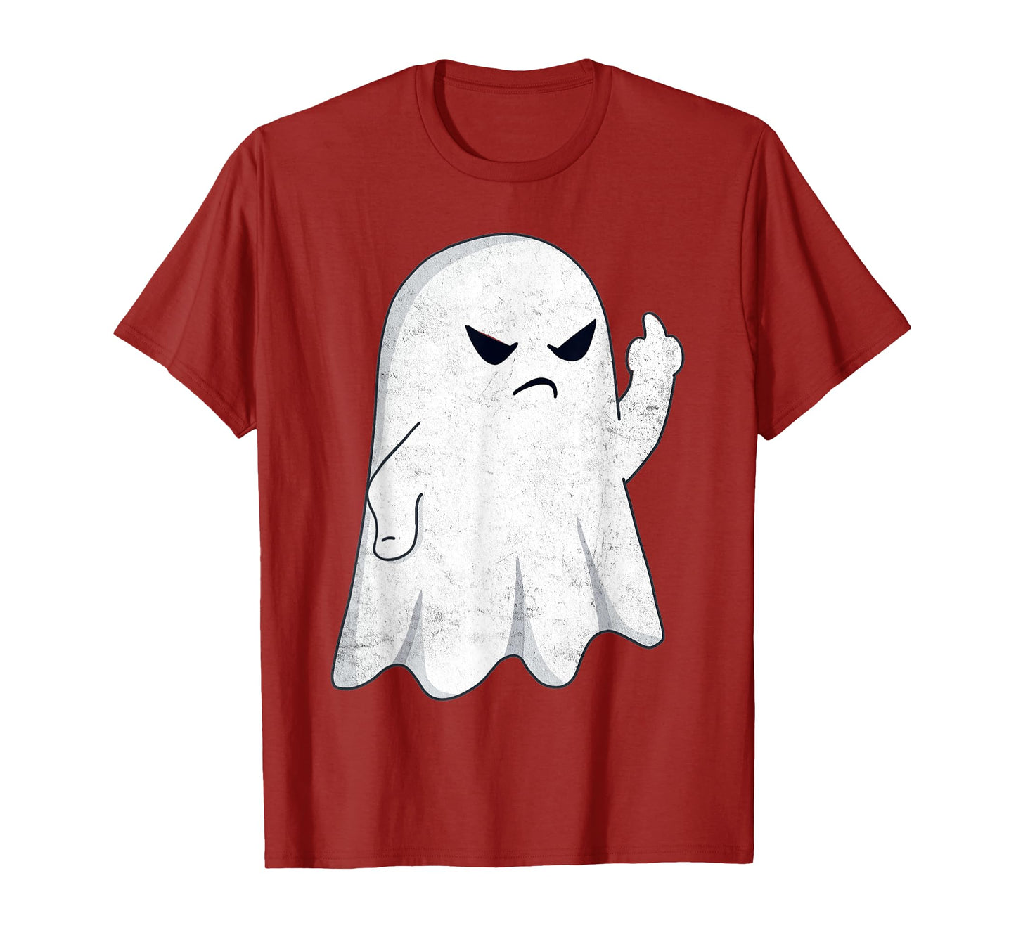 Funny Middle Finger Ghost Halloween Costume Men Women Adult T-Shirt