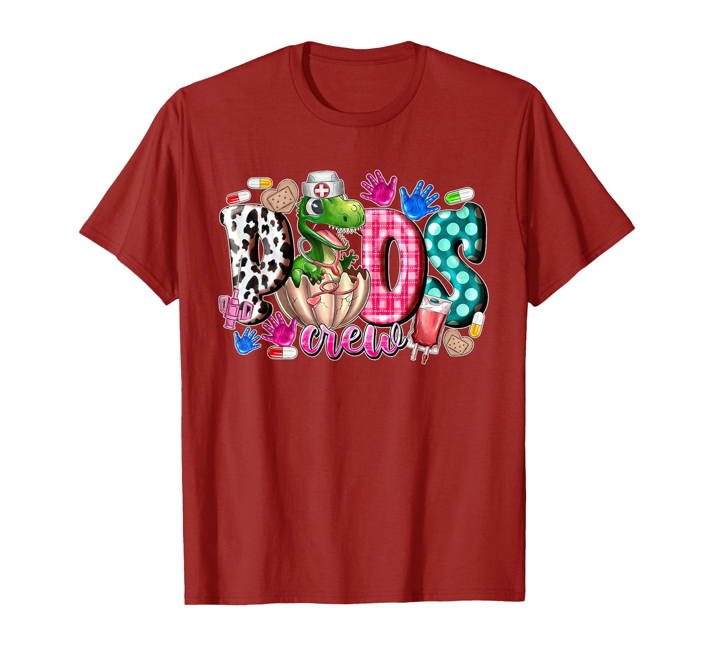 Pediatrics Dinosaurs Peds Nurse Crew Appreciation Pediatric T-Shirt