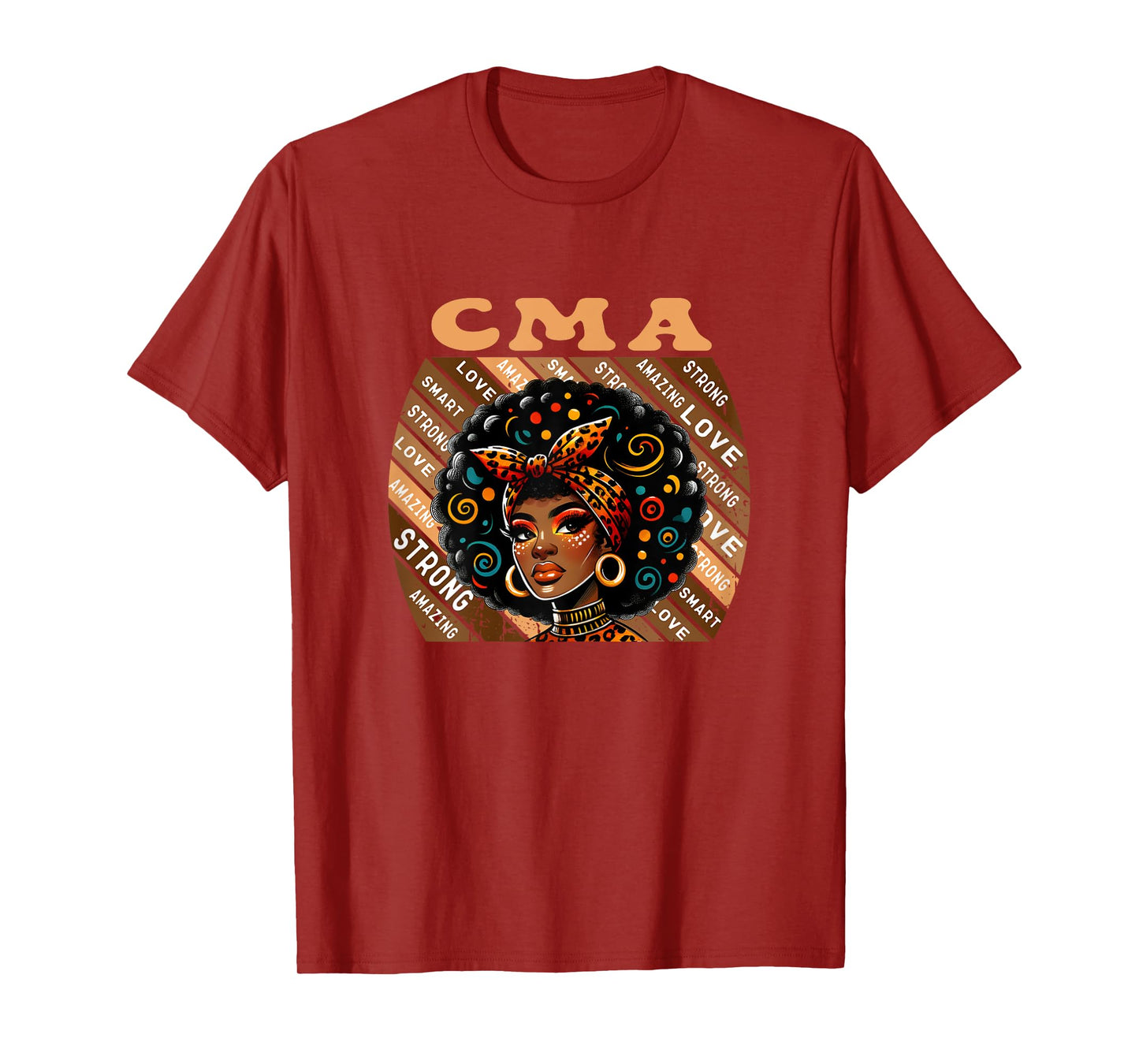 CMA Certified Medical Assistant Afro Black History Month T-Shirt