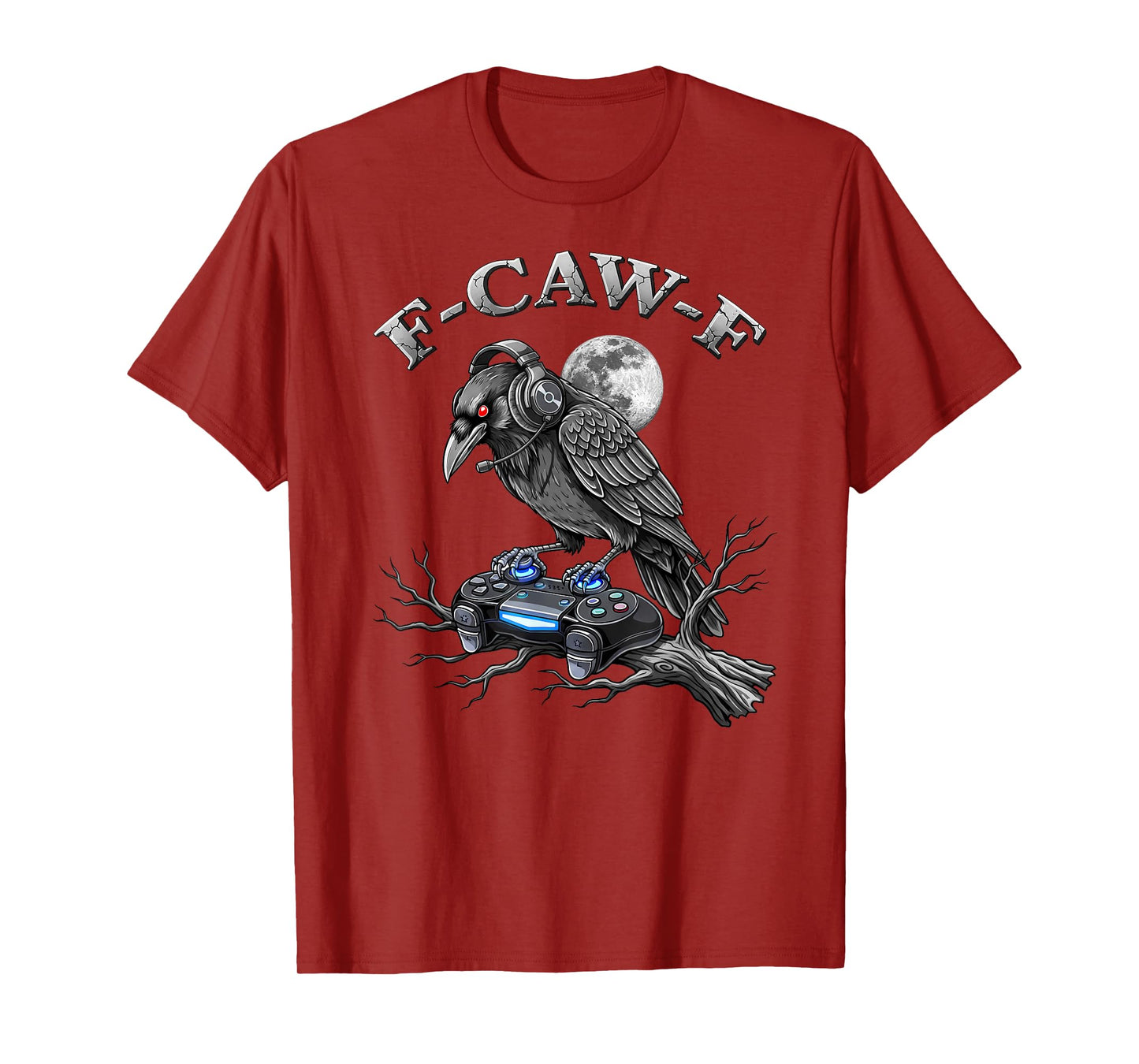 Black Crow, F-Caw-F Funny Black Bird Gamer Gothic Adult T-Shirt