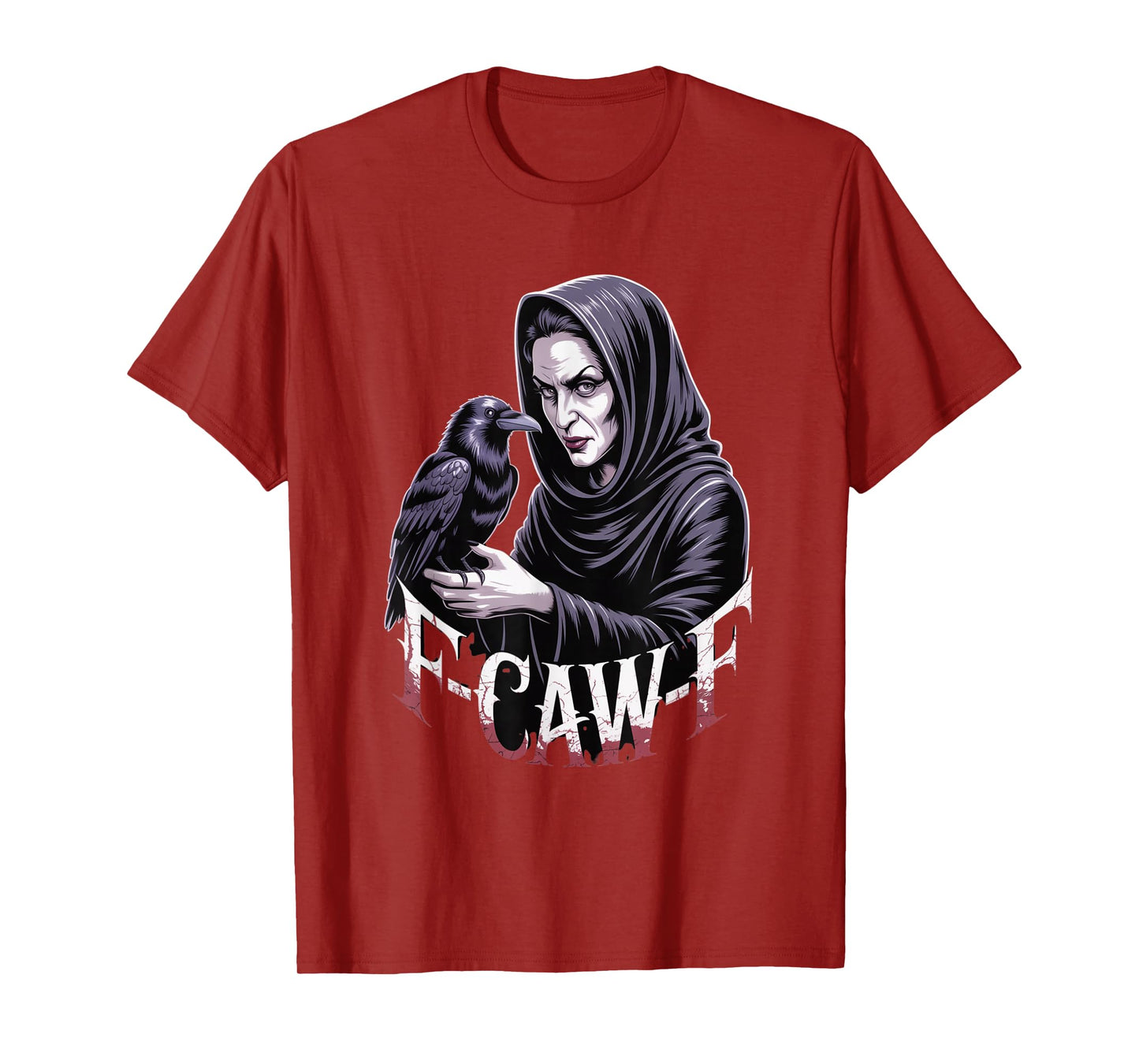 F-Caw-F Crow Funny Gothic Moon Black Bird Halloween T-Shirt