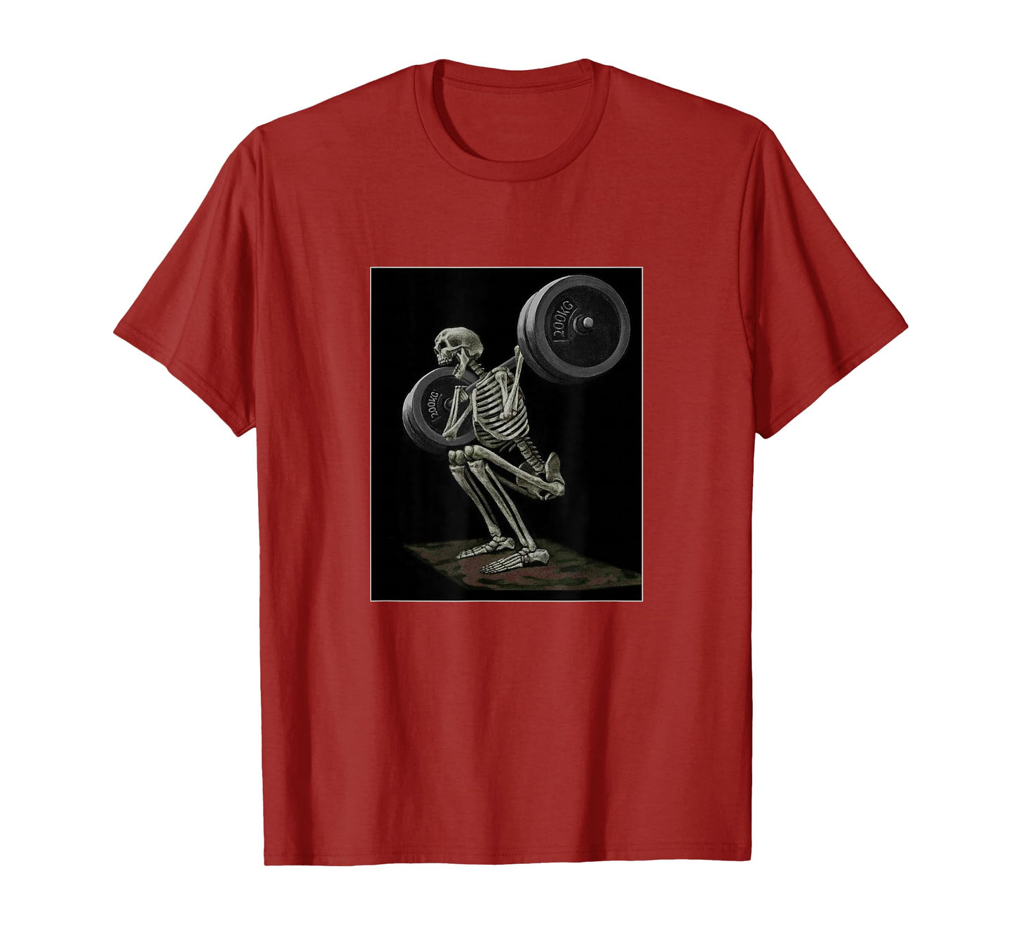 Skeleton Squat Training Weightlifting Funny Gym T-Shirt