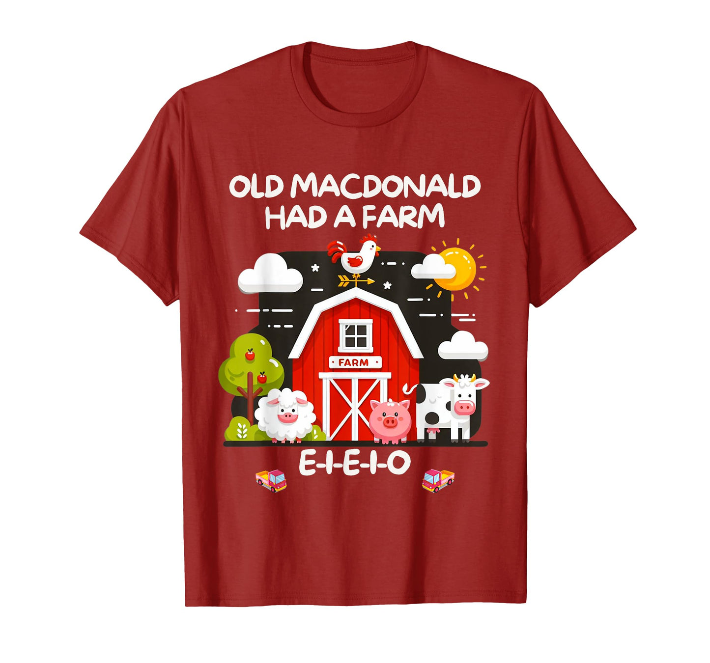 Old MacDonald Had a Farm E-I-E-I-O Boy Toddler Kids Birthday T-Shirt
