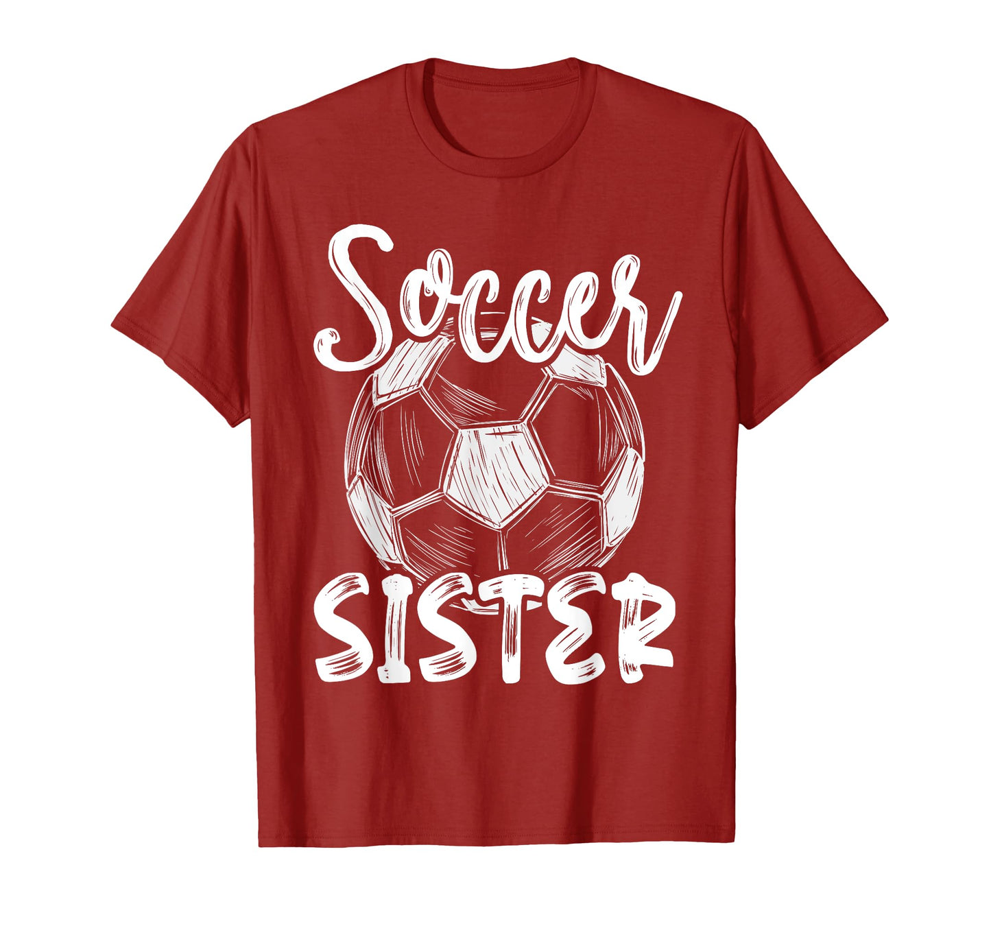 Soccer Sister Women Family Matching Team Player Soccer Ball T-Shirt