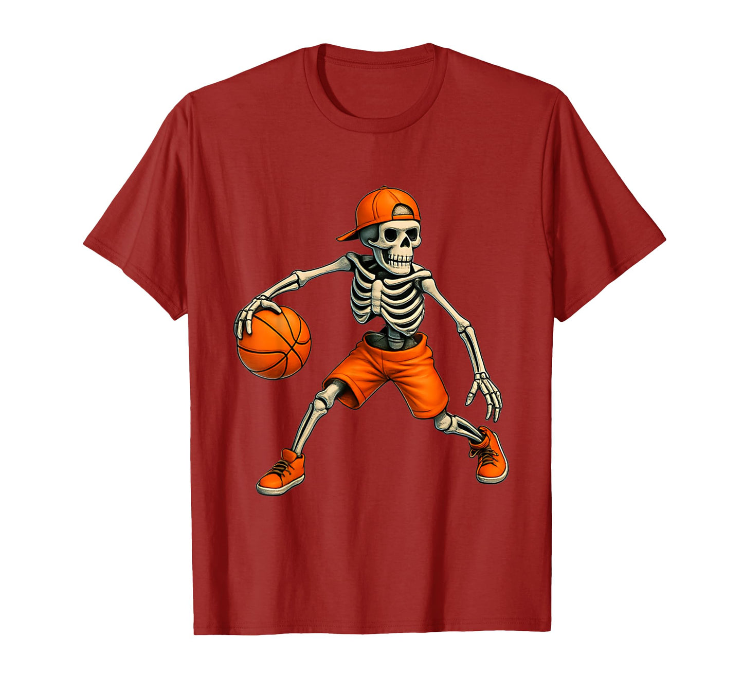 Funny Skeleton Basketball Player Halloween for Men Boys Kids T-Shirt