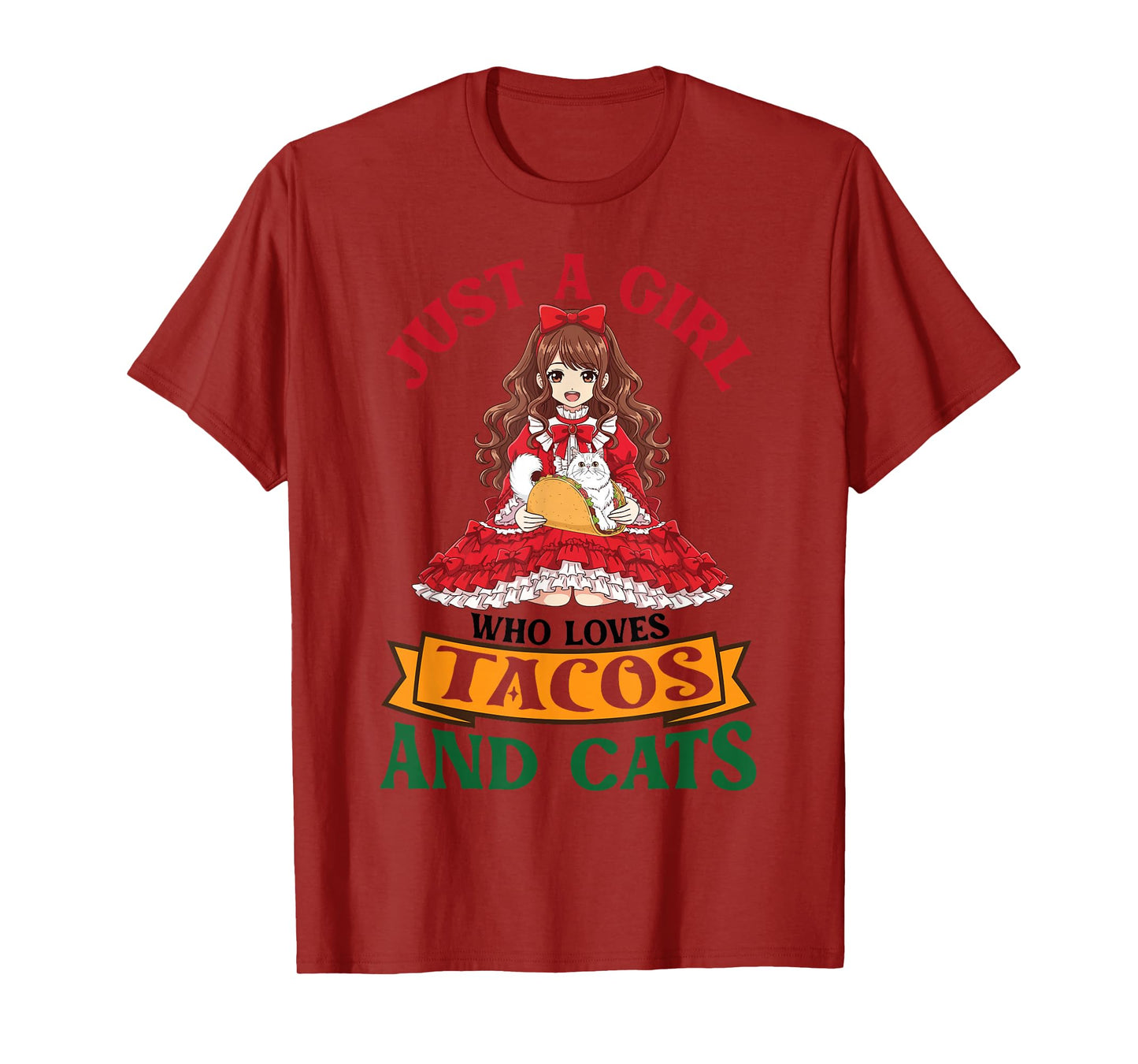 Just A Girl Who Loves Tacos and Persian Cats Mother Mommy T-Shirt