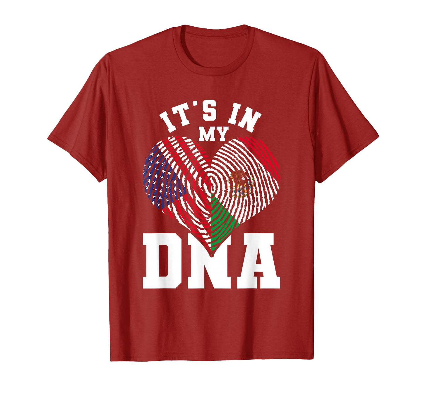 Its In My DNA US Flag Mexican Flag Mexico T-Shirt
