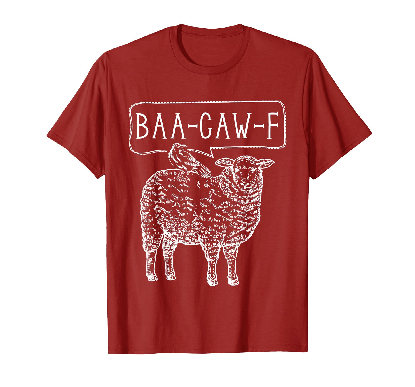 Funny Back Off Shirt Sheep Baa Crow Caw Insult Pun Tee T-Shirt