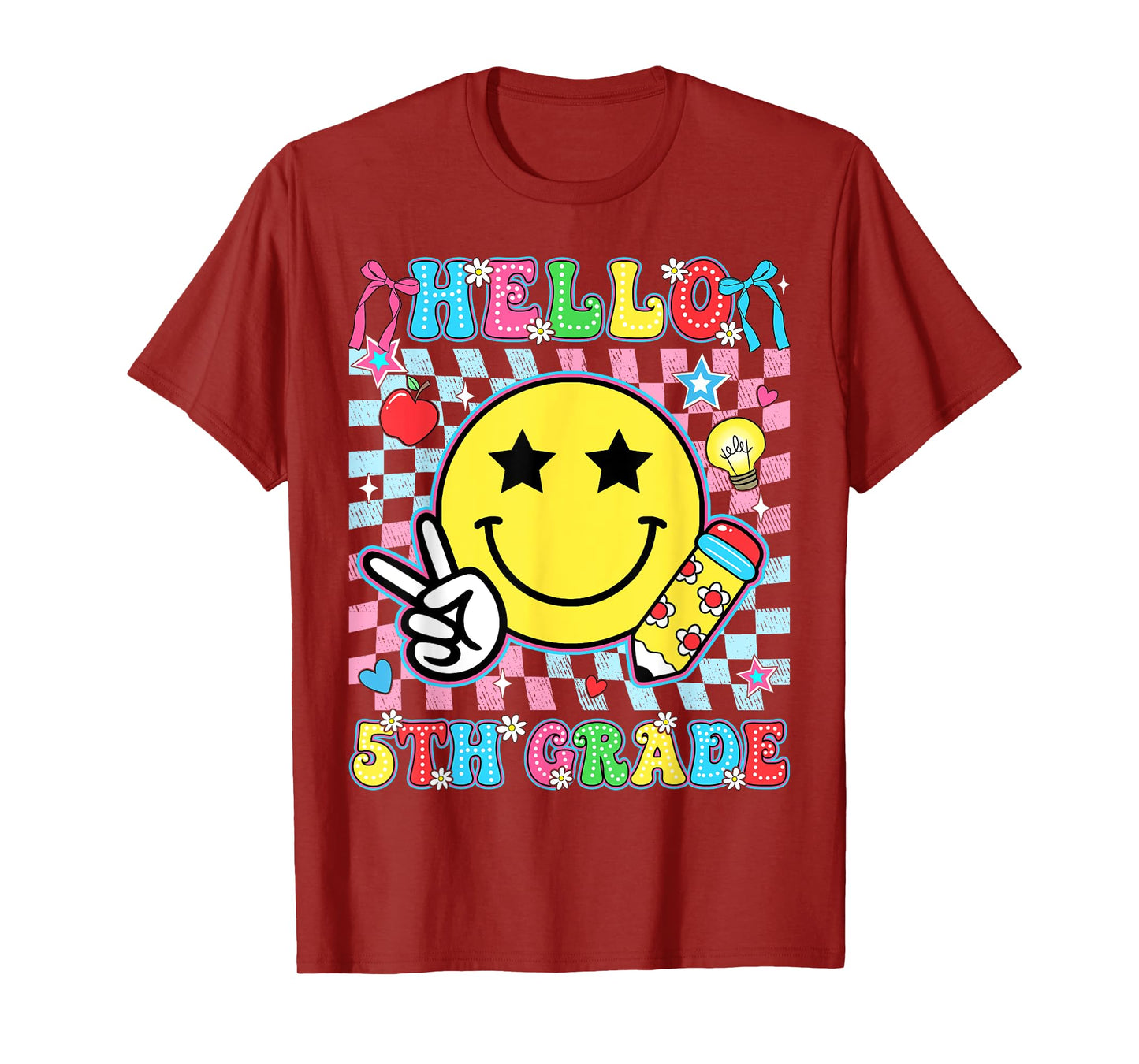 Hello 5th Grade Back To School First Day of Fifth Grade Kids T-Shirt