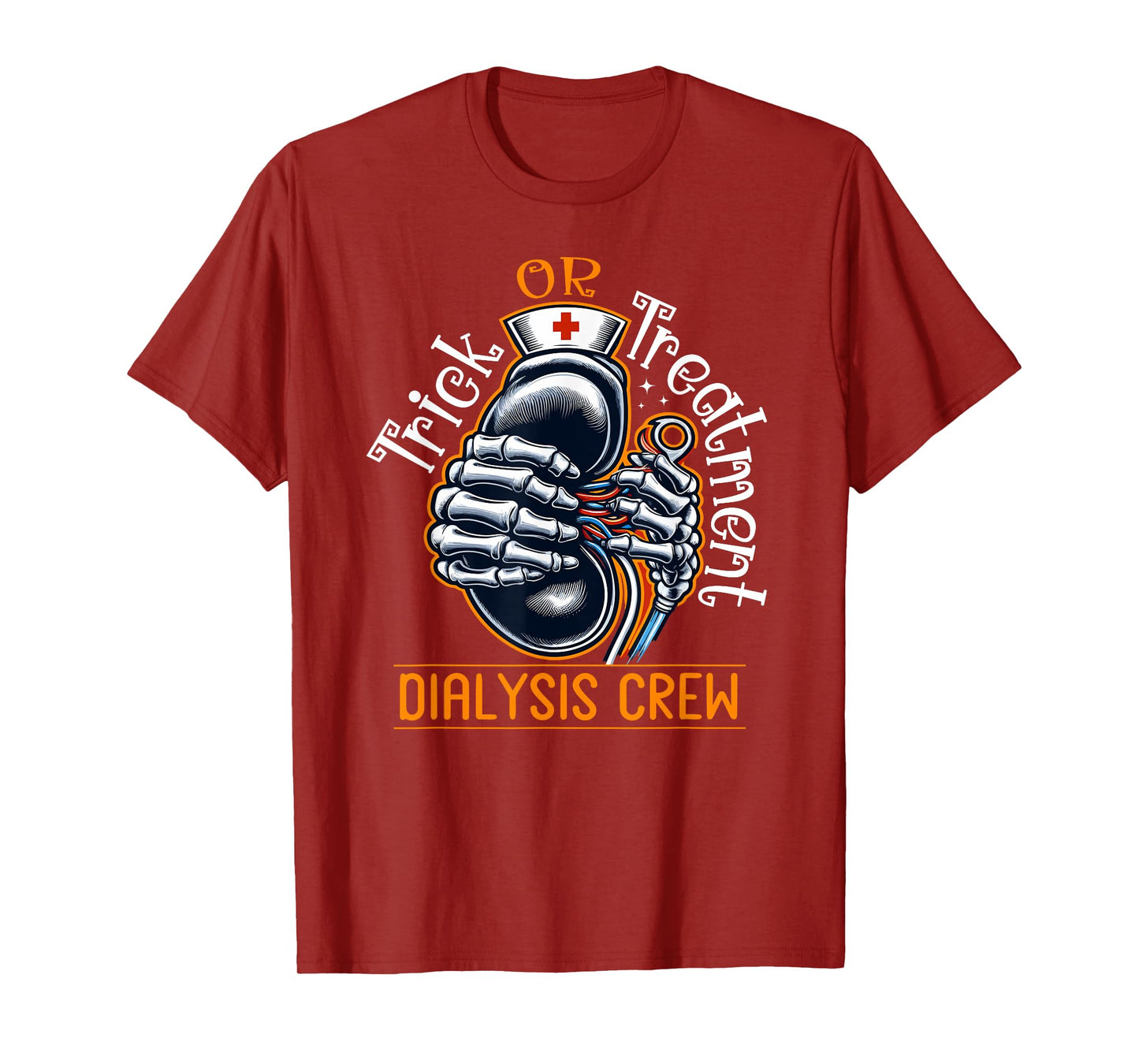 Trick Or Treatment Nurse Dialysis Crew Halloween Kidney T-Shirt