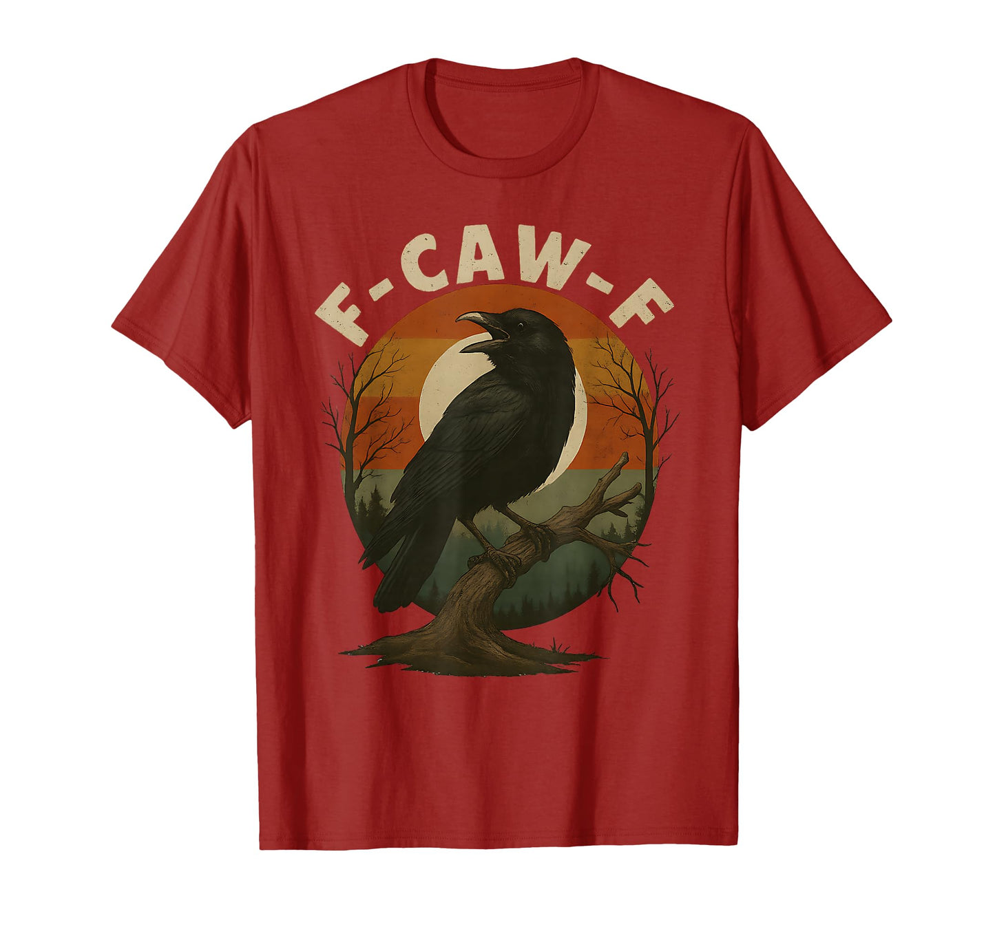 Funny F-Caw-F Crow Black Vintage T-Shirt