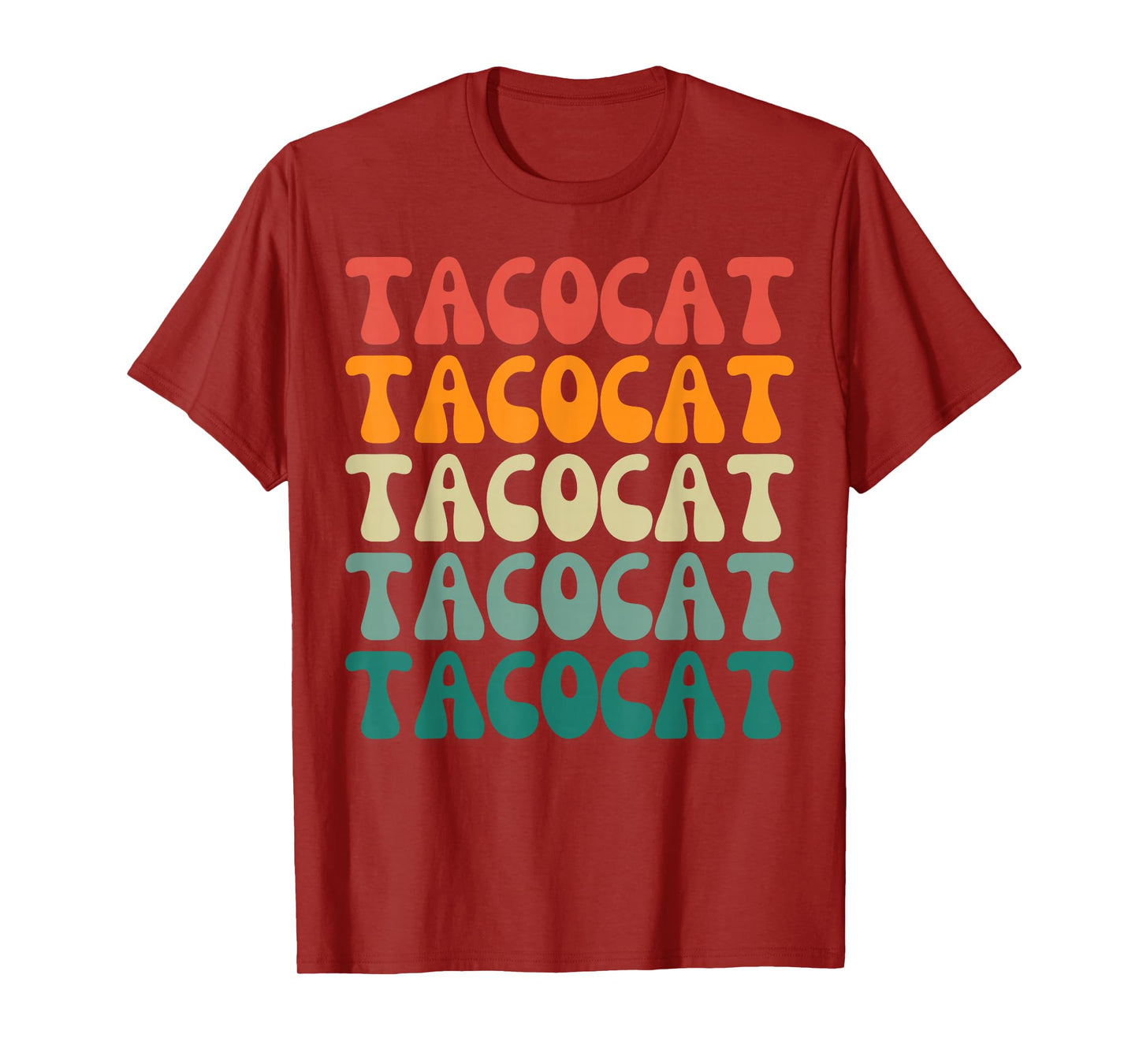 Tacocat Spelled Backwards Funny Retro Vibes Cat Costume T-Shirt