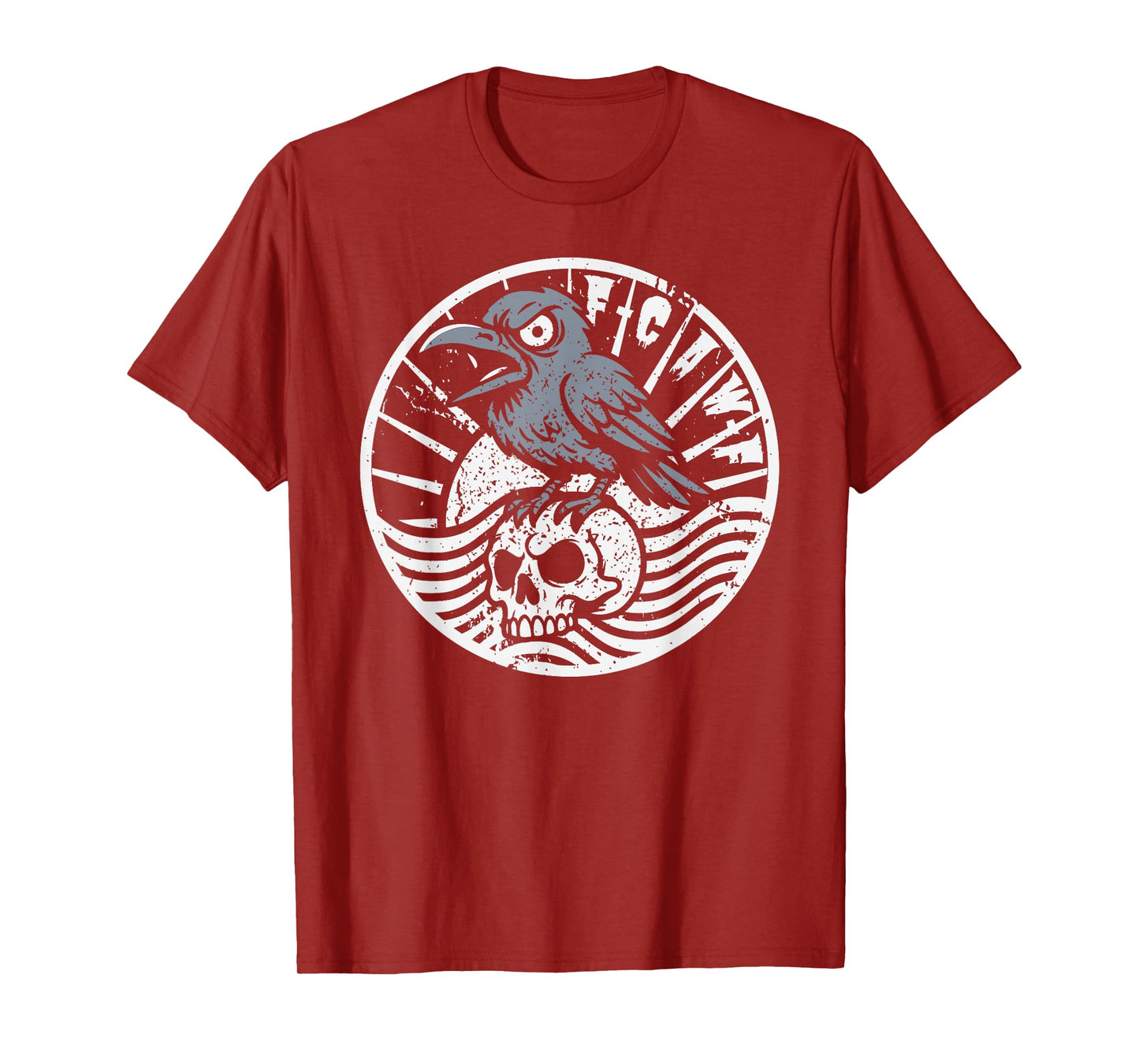 F-Caw-F Funny Crow Skull Sunset Sarcastic for Men & Women T-Shirt