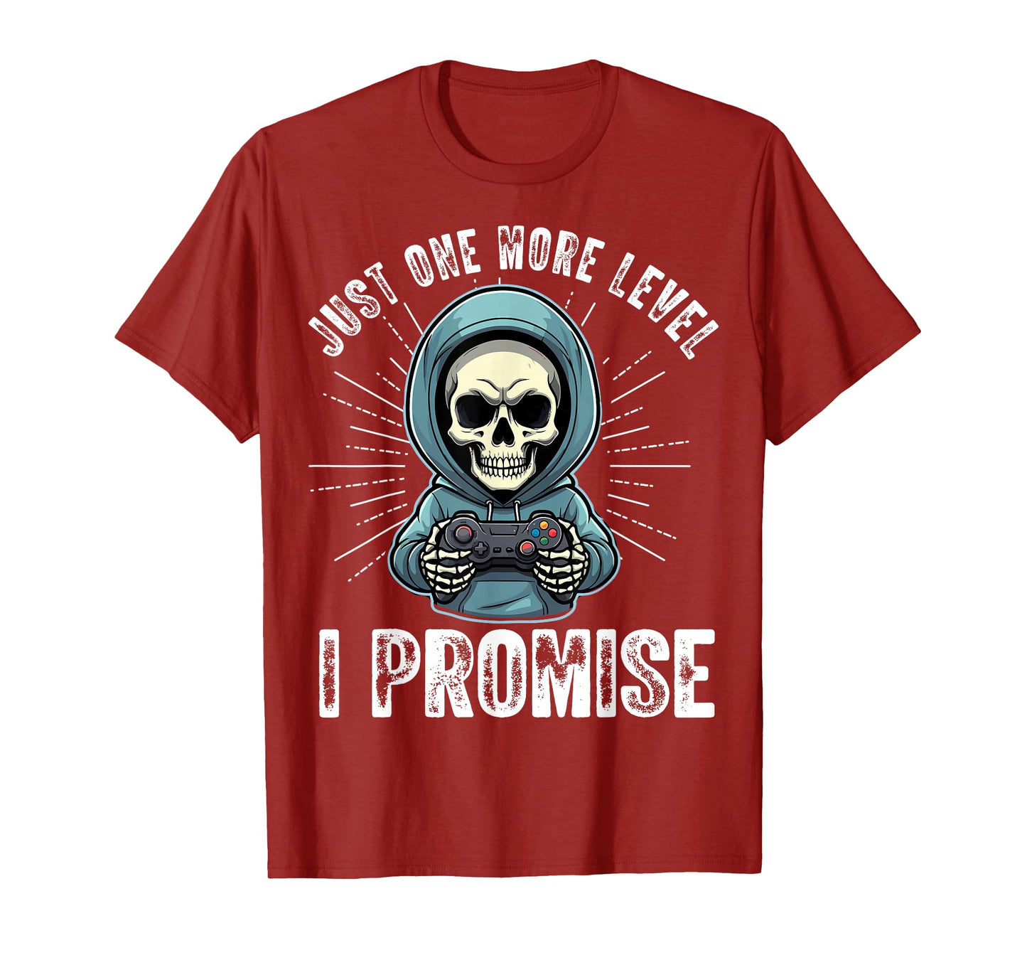 Funny Video Game Halloween Skeleton Gamer Costume Men Boys T-Shirt