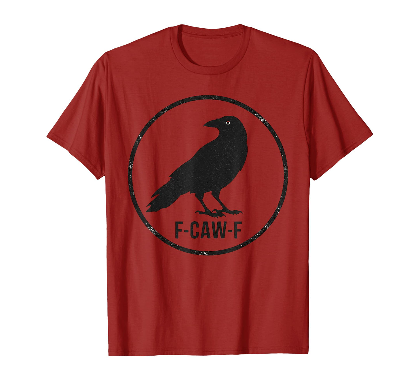F-Caw-F Black Crow Funny Black Bird Moon Gothic Adult Humor T-Shirt