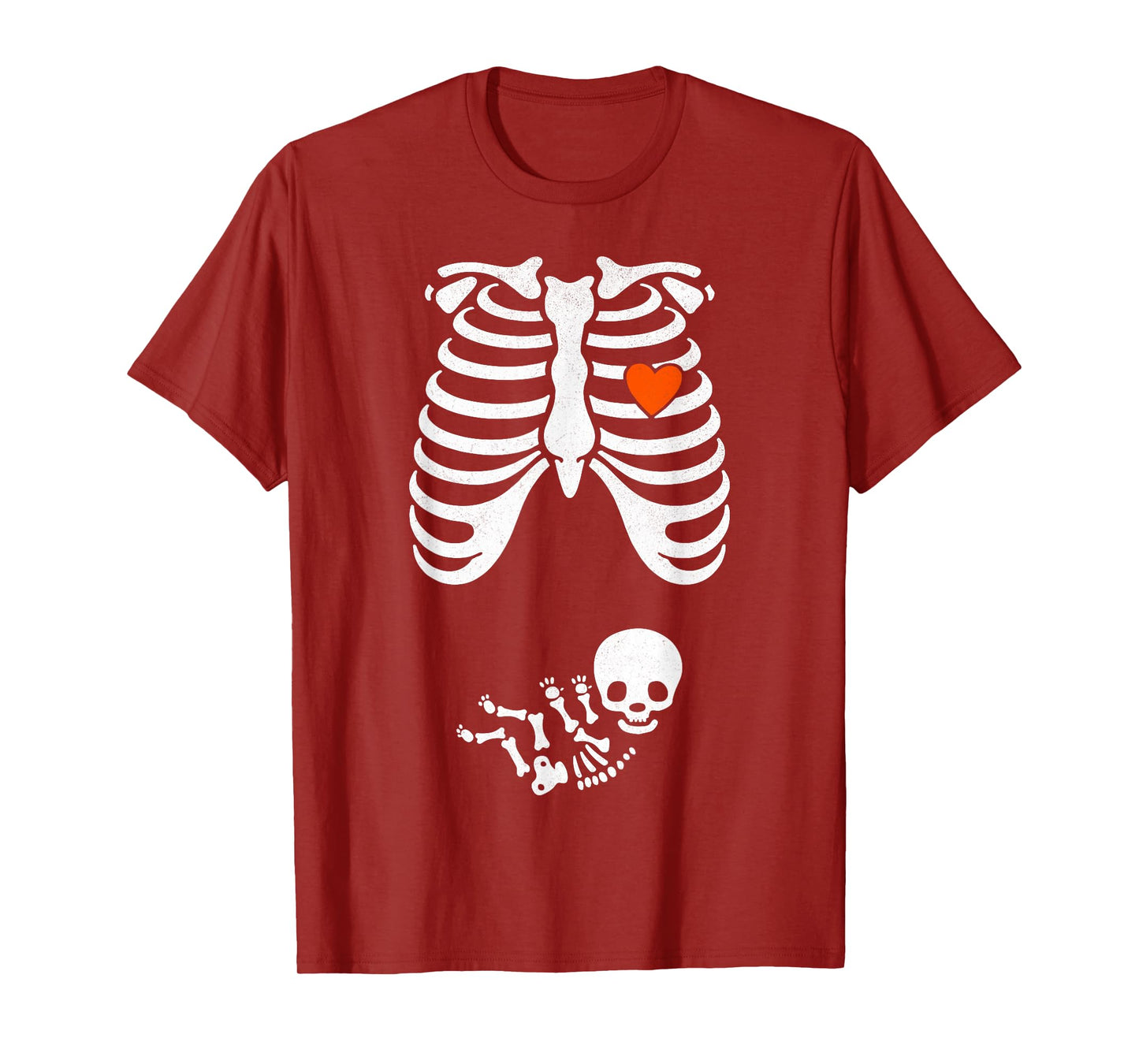 Funny Skeleton Pregnancy Announcement Mom Halloween Women T-Shirt