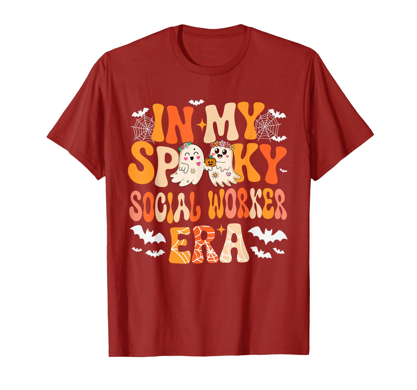 in My Spooky Funny Social Worker Era Halloween Boo Proud Job T-Shirt