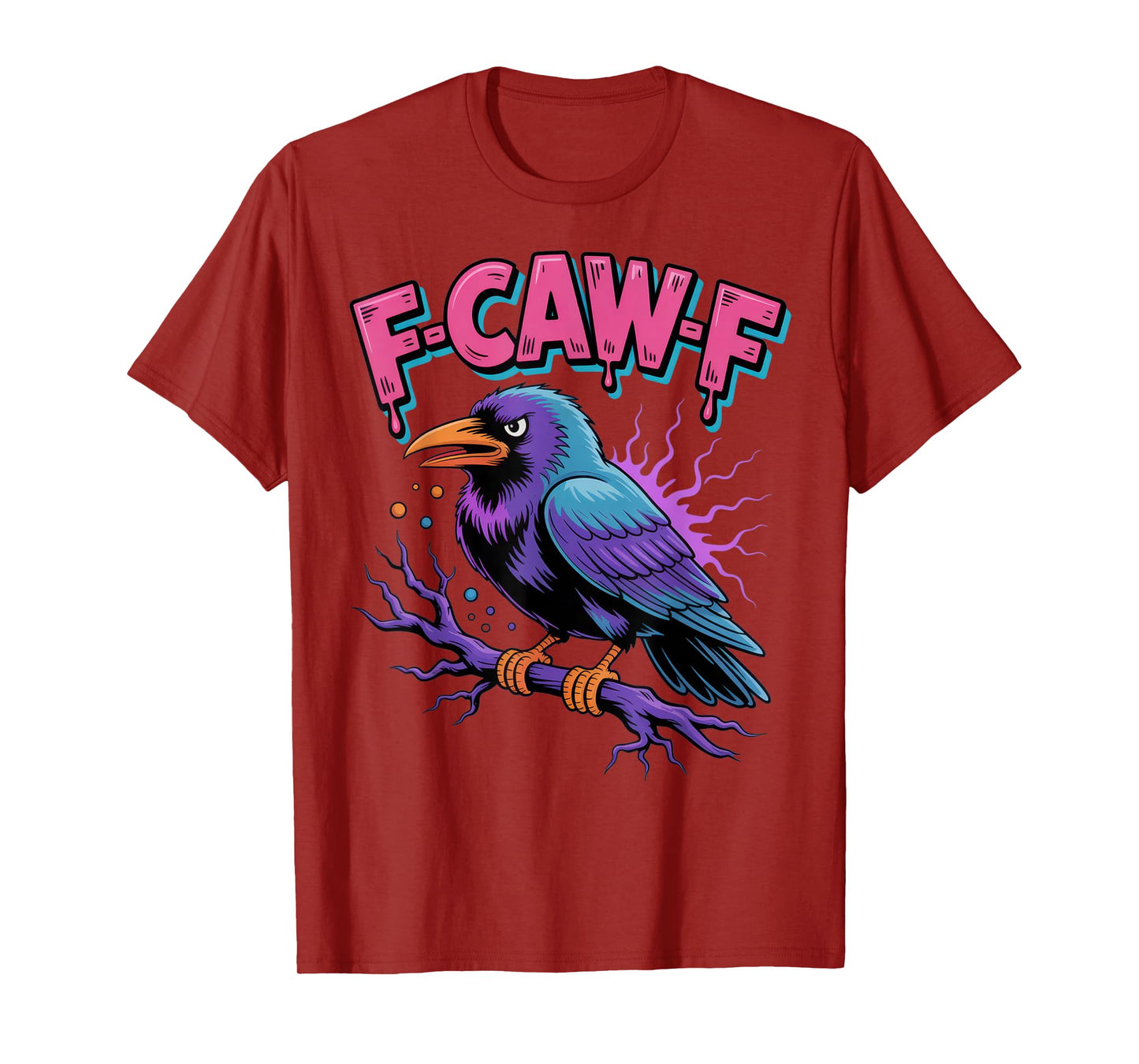 F-CAW-F Fun Raven Art for Halloween Party Vibes T-Shirt